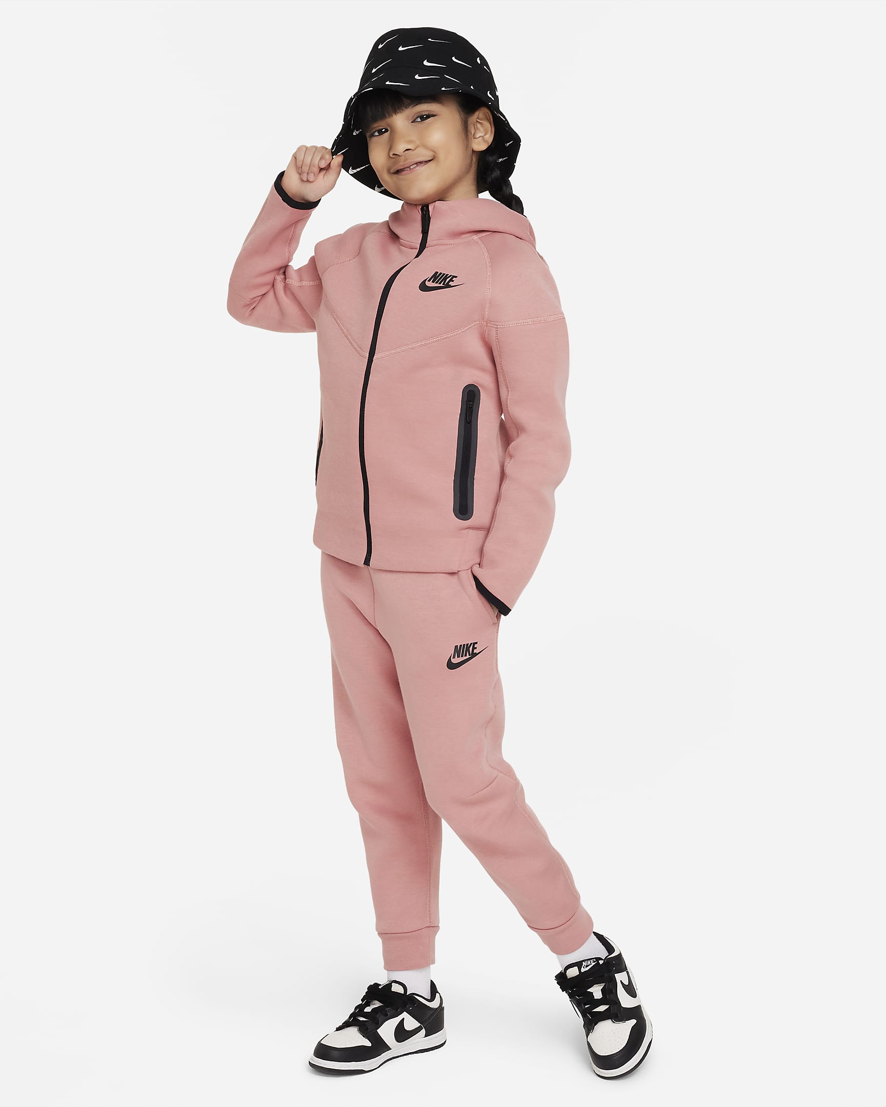Nike Sportswear Tech Fleece Full-Zip Set Little Kids 2-Piece Hoodie Set ...