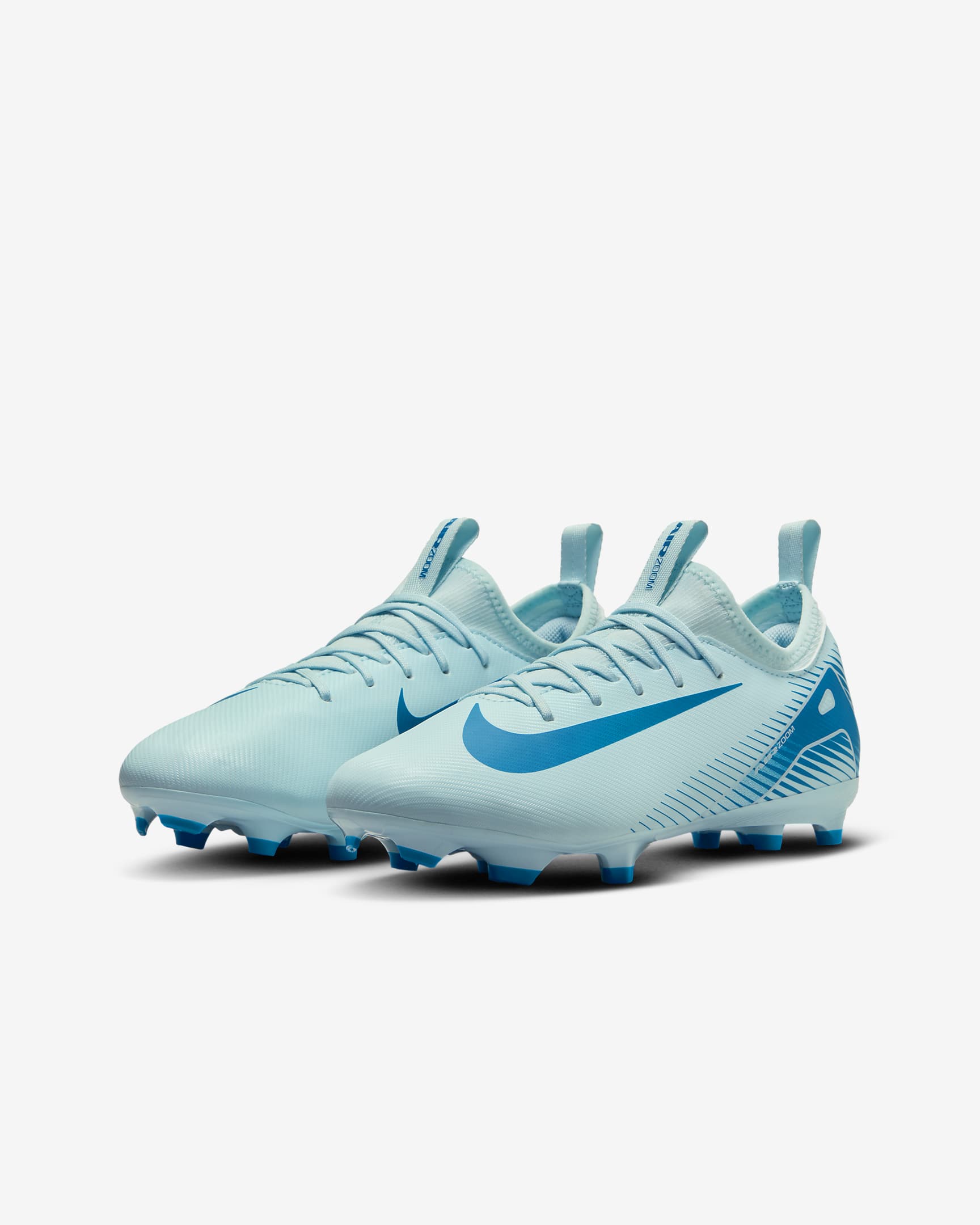 Nike Jr. Mercurial Vapor 16 Academy Little/Big Kids' MG Low-Top Soccer Cleats - Glacier Blue/Blue Orbit