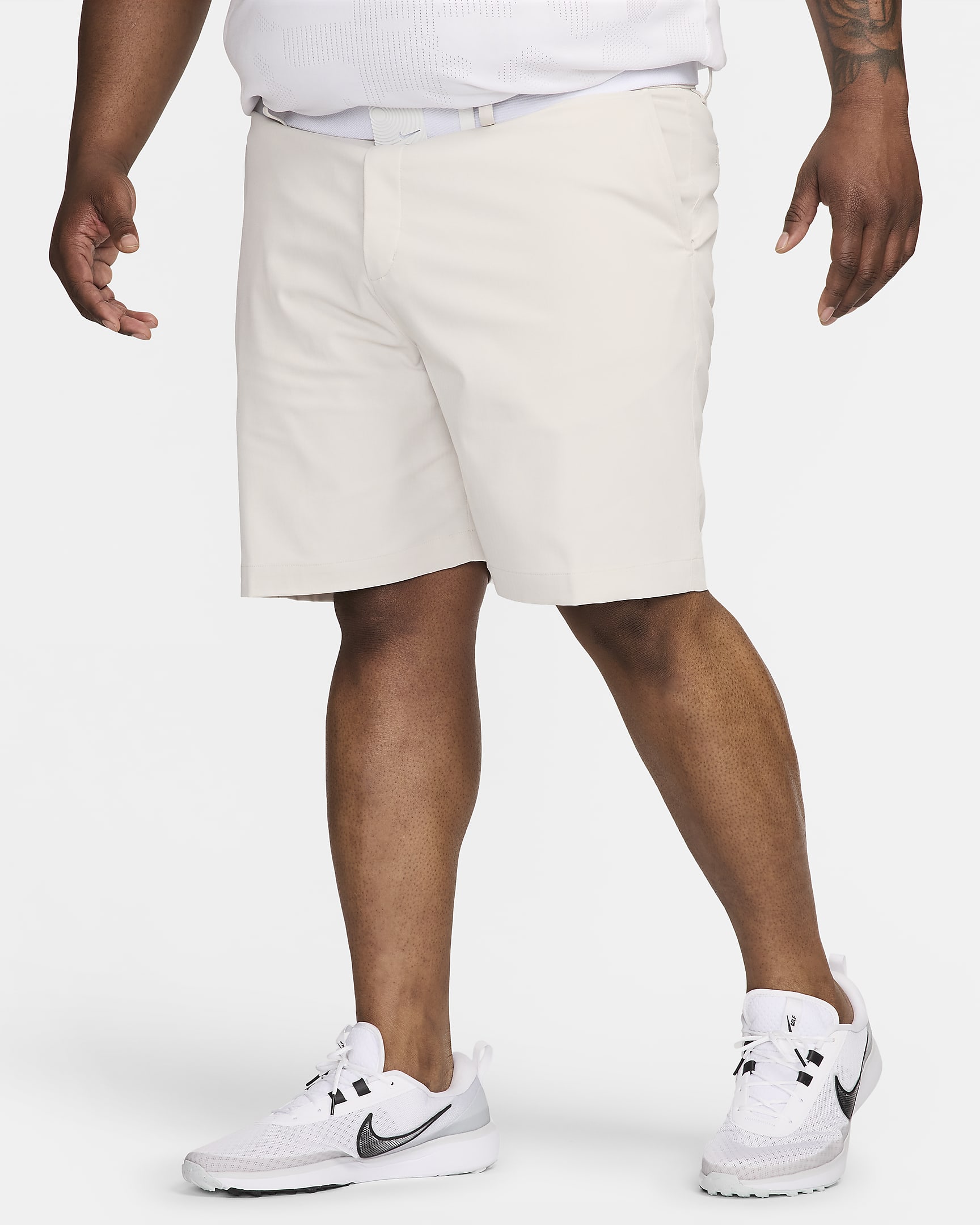 Calções de golfe estilo chino de 20 cm Nike Tour para homem - Light Bone/Preto