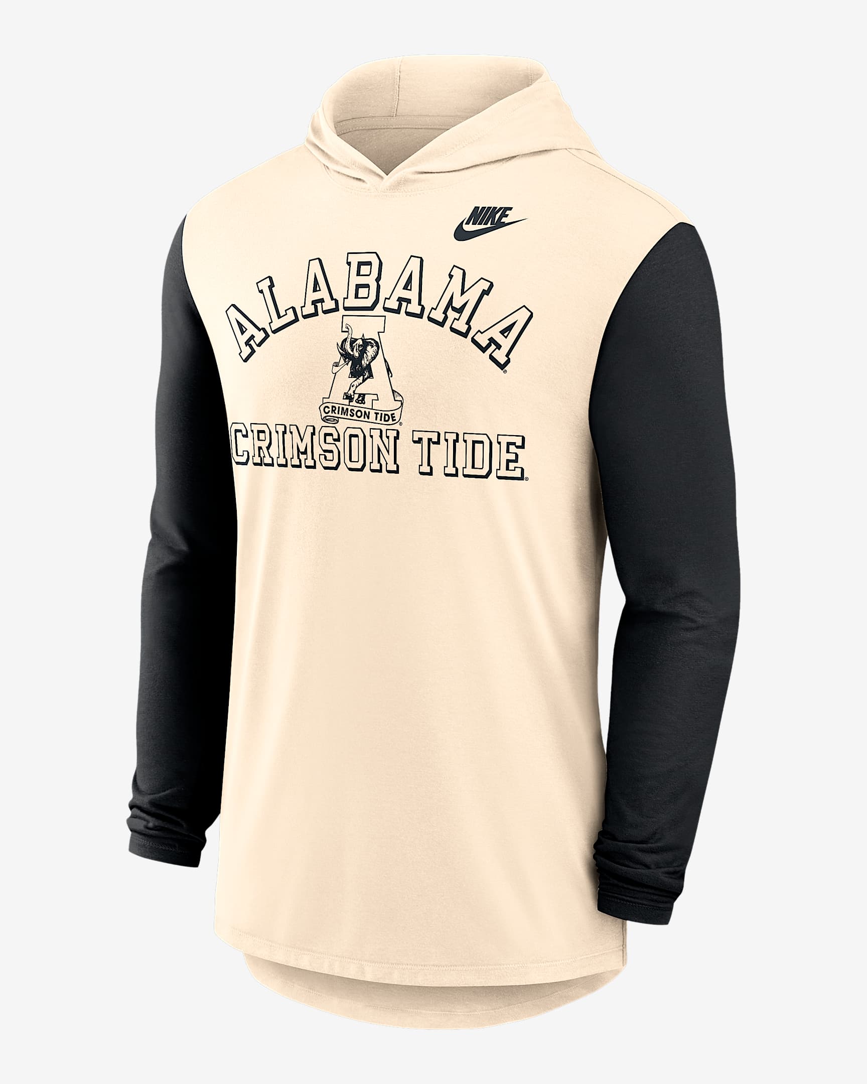 Alabama Legacy Men's Nike Dri-FIT College Long-Sleeve Hooded T-Shirt - Natural