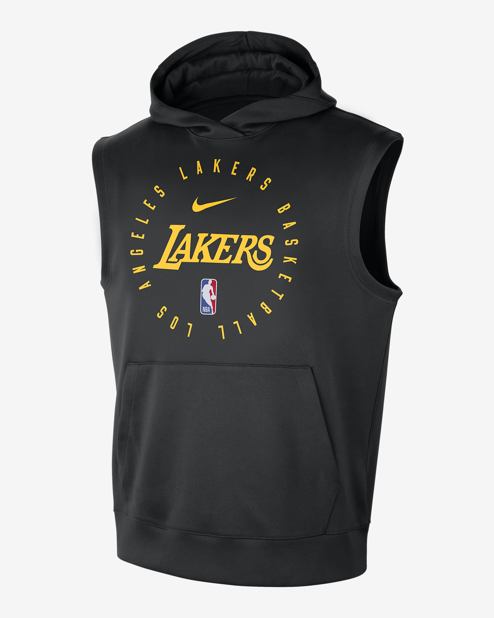 Los Angeles Lakers Spotlight Sudadera con capucha sin mangas Nike Dri-FIT de la NBA - Hombre - Negro/Amarillo