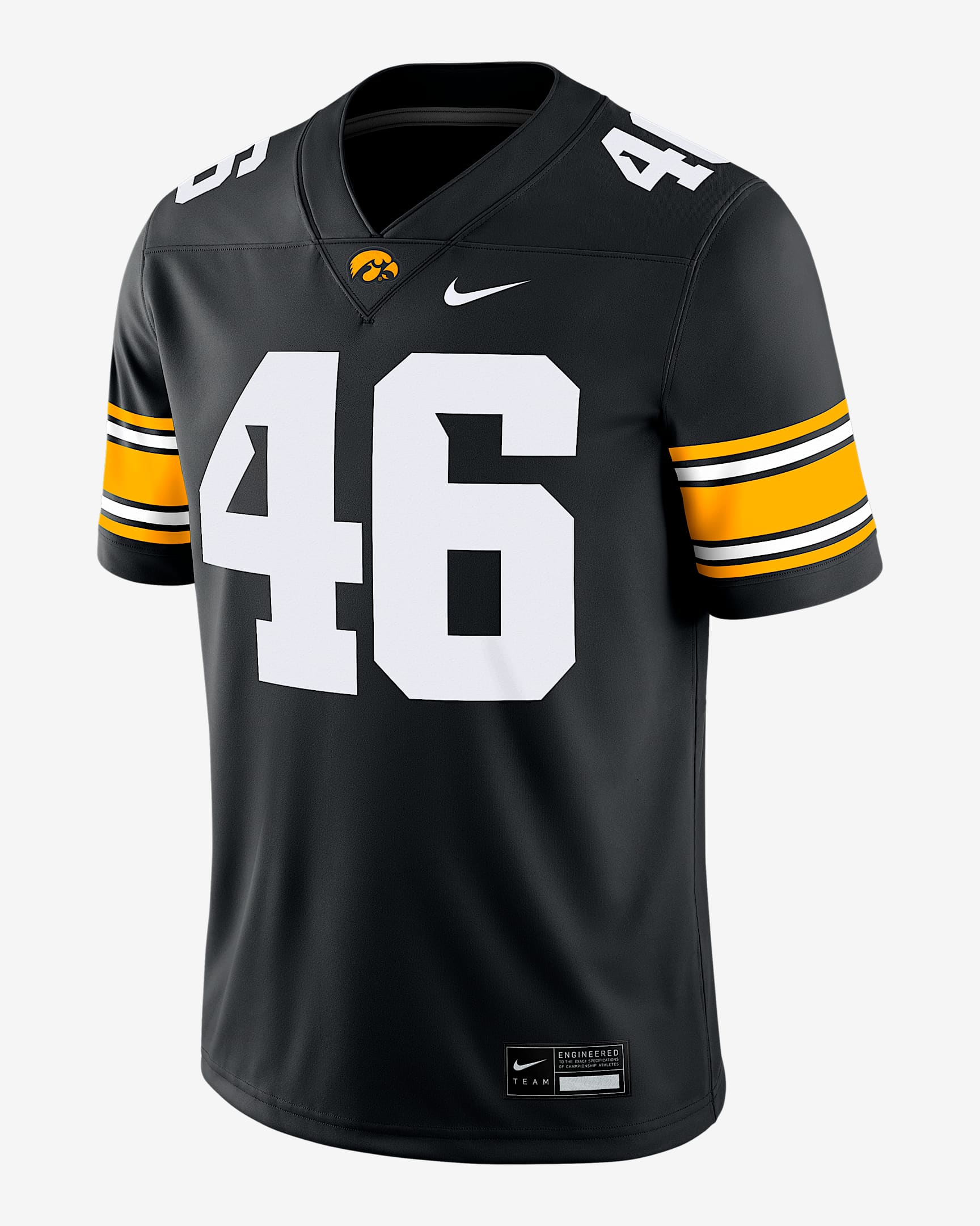 George Kittle Iowa Men’s Nike Dri-FIT College Game Jersey - Black