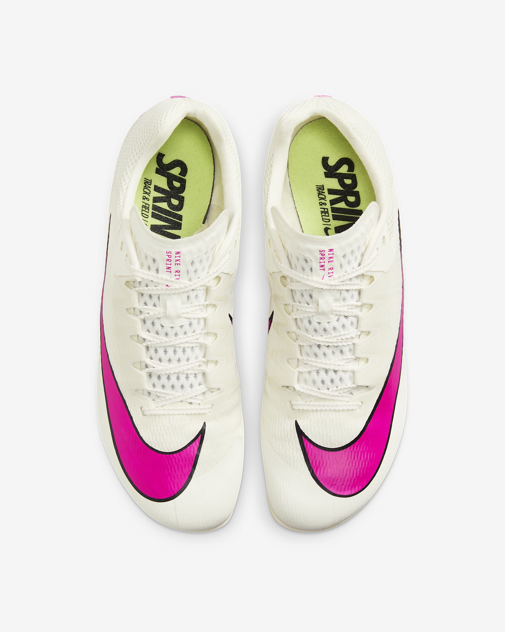 Nike Rival Sprint Athletics Sprinting Spikes - Sail/Light Lemon Twist/Guava Ice/Fierce Pink