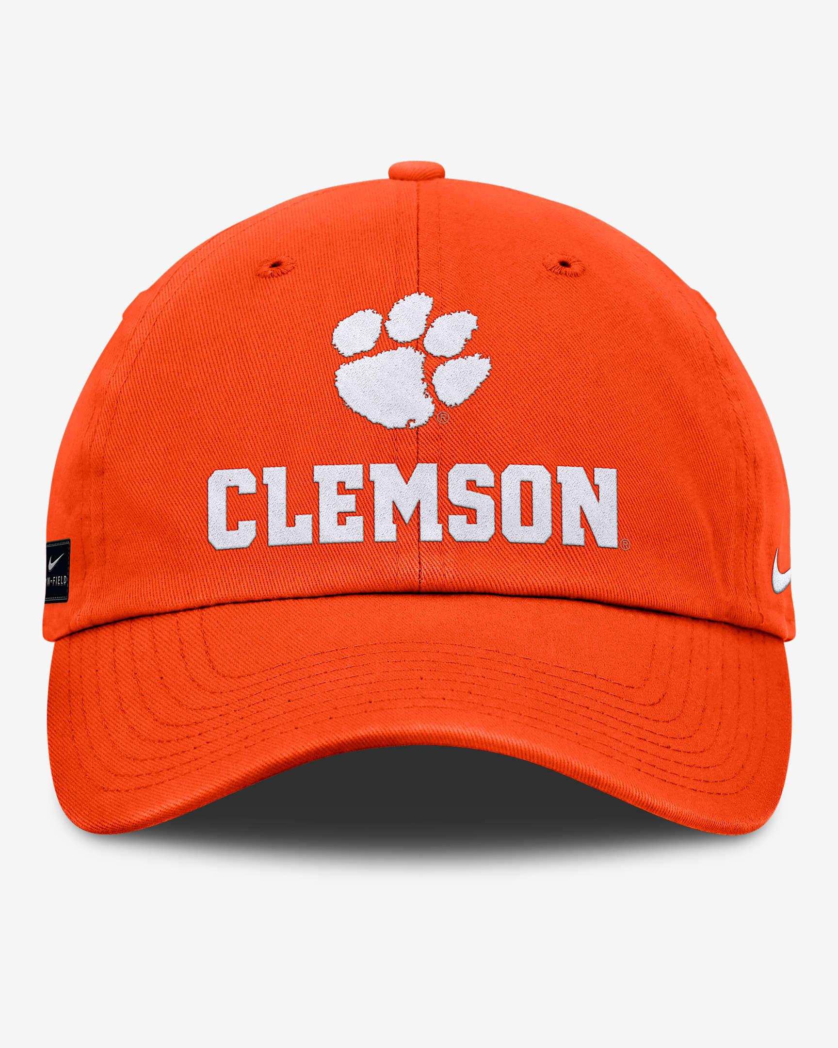 Gorra universitaria Nike ajustable para hombre Clemson Sideline Club Gameday - Naranja