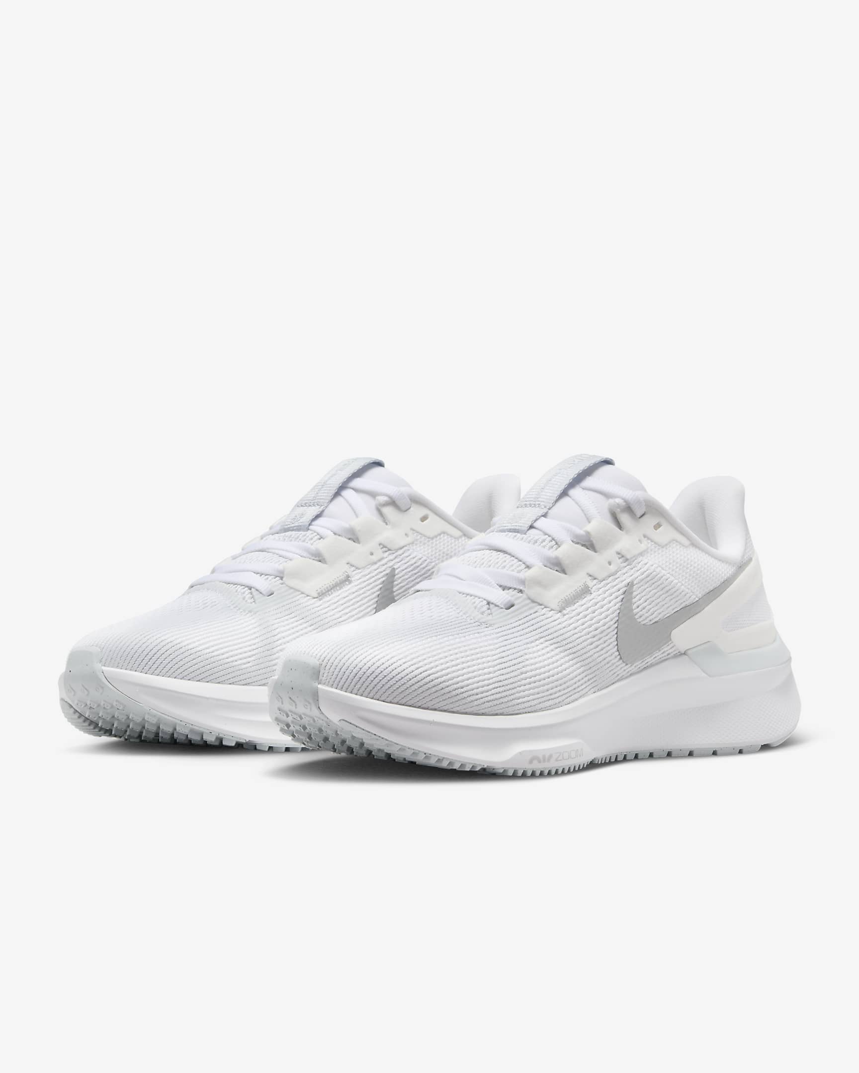 Nike Structure 25 Women's Road Running Shoes - White/Pure Platinum/Metallic Silver