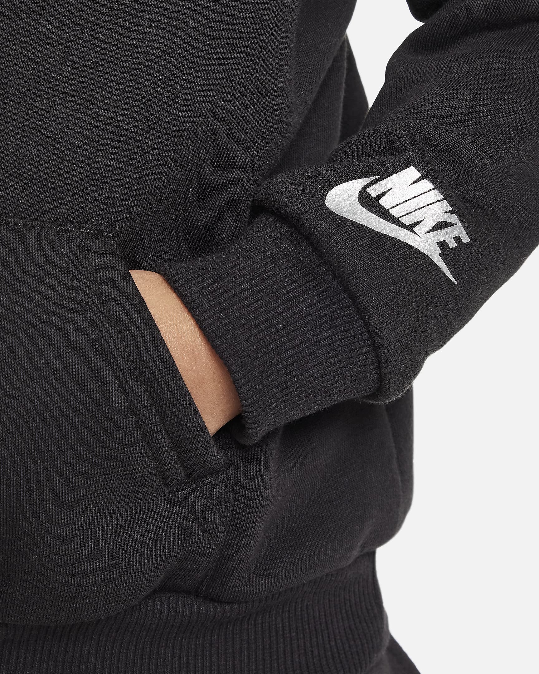 Nike Sportswear Shine Fleece Pullover Hoodie Toddler Hoodie - Black