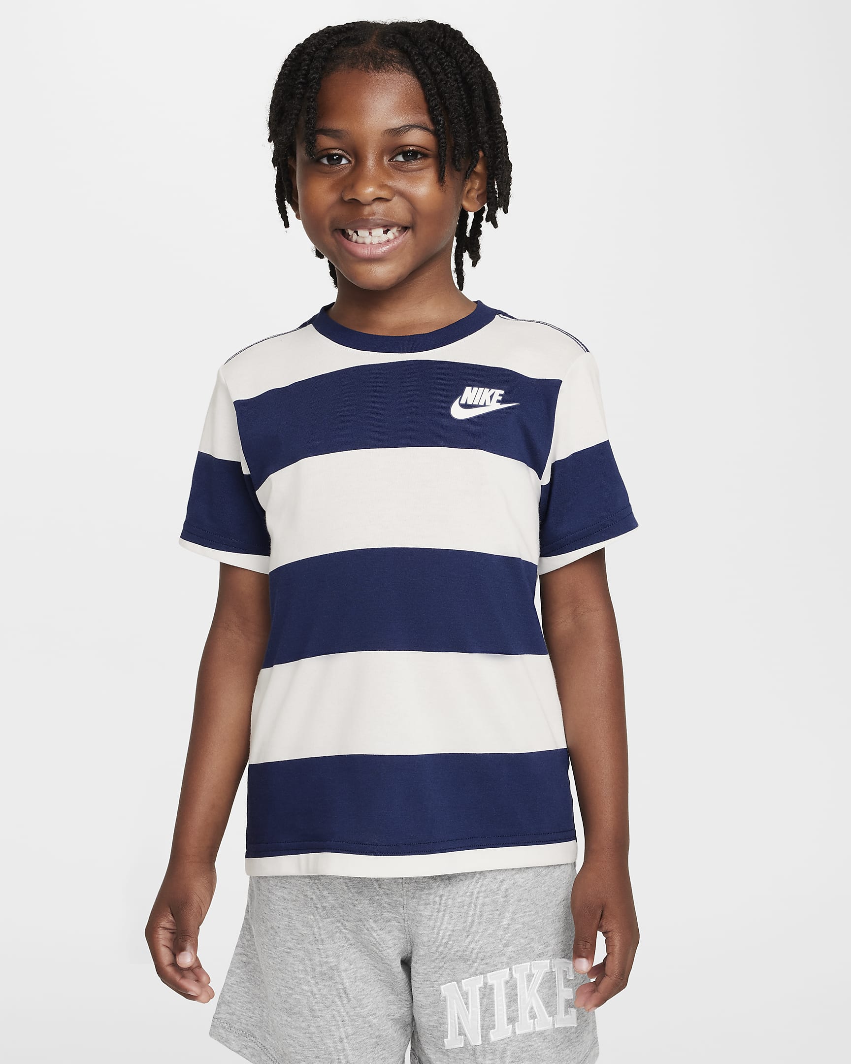 Nike Little Kids' Rugby Stripe T-Shirt - Midnight Navy