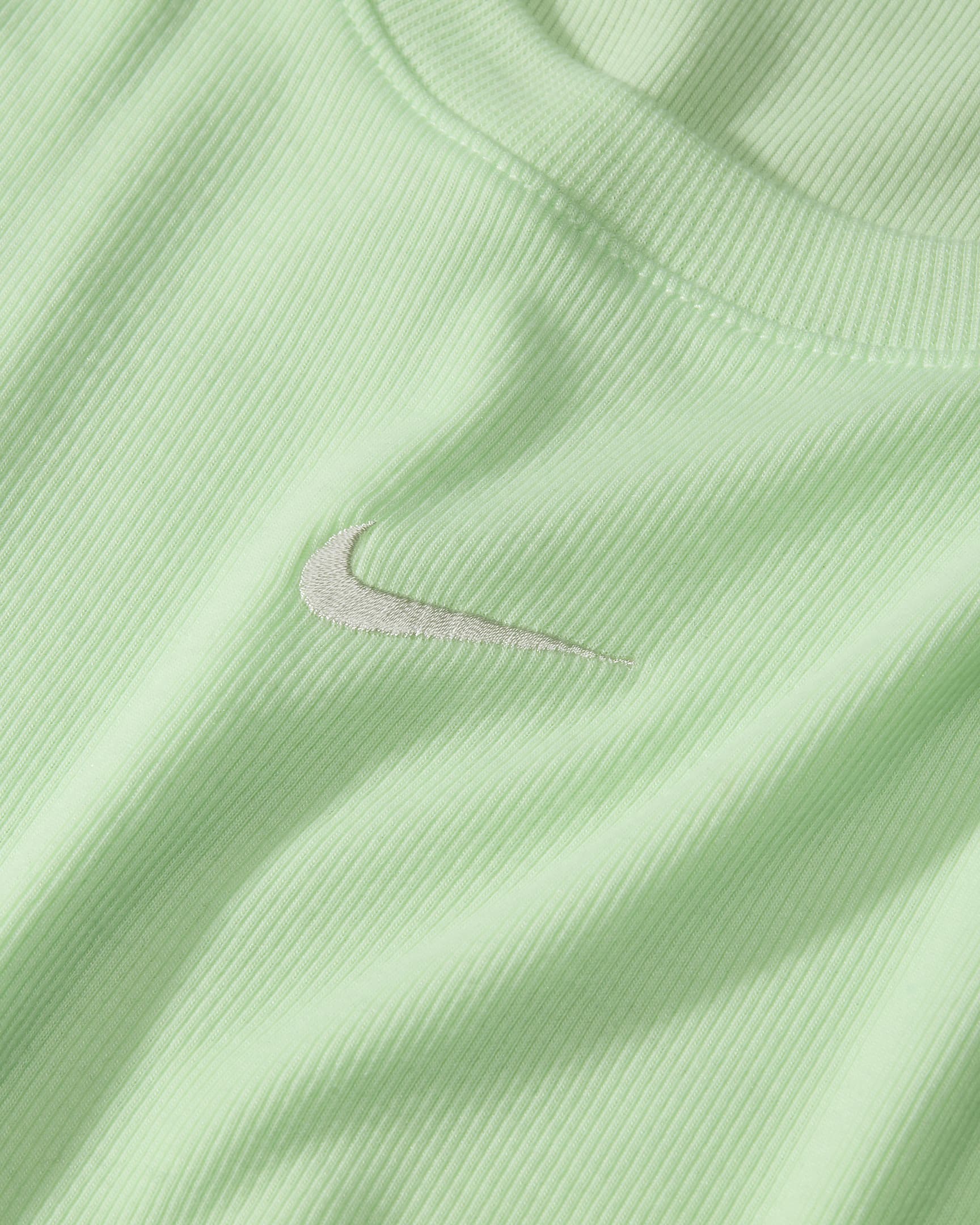 Nike Sportswear Essentials Women's Ribbed Cropped Tank - Vapor Green/Sail