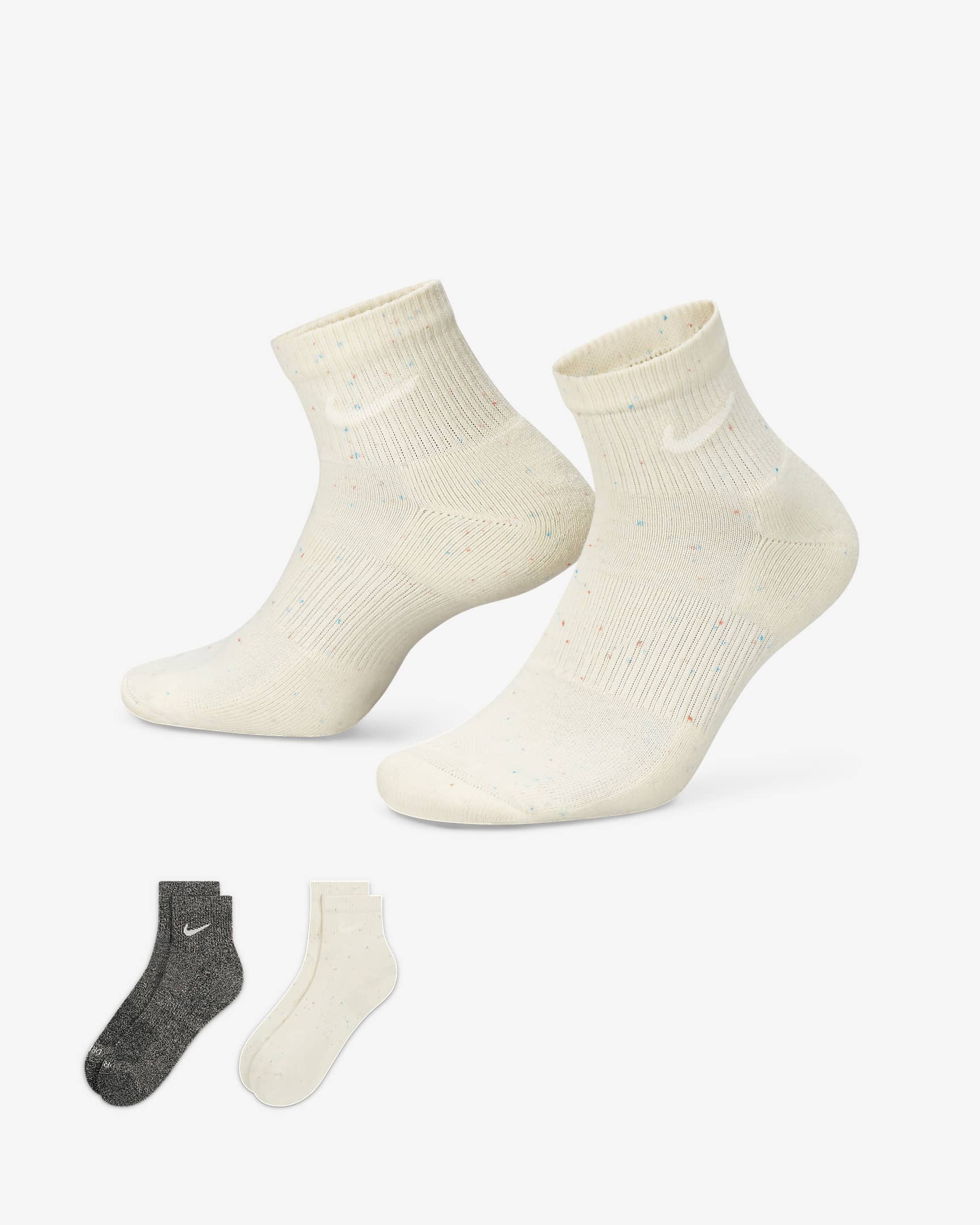Nike Everyday Plus Cushioned Training Ankle Socks (2 Pairs) - Multi-Color