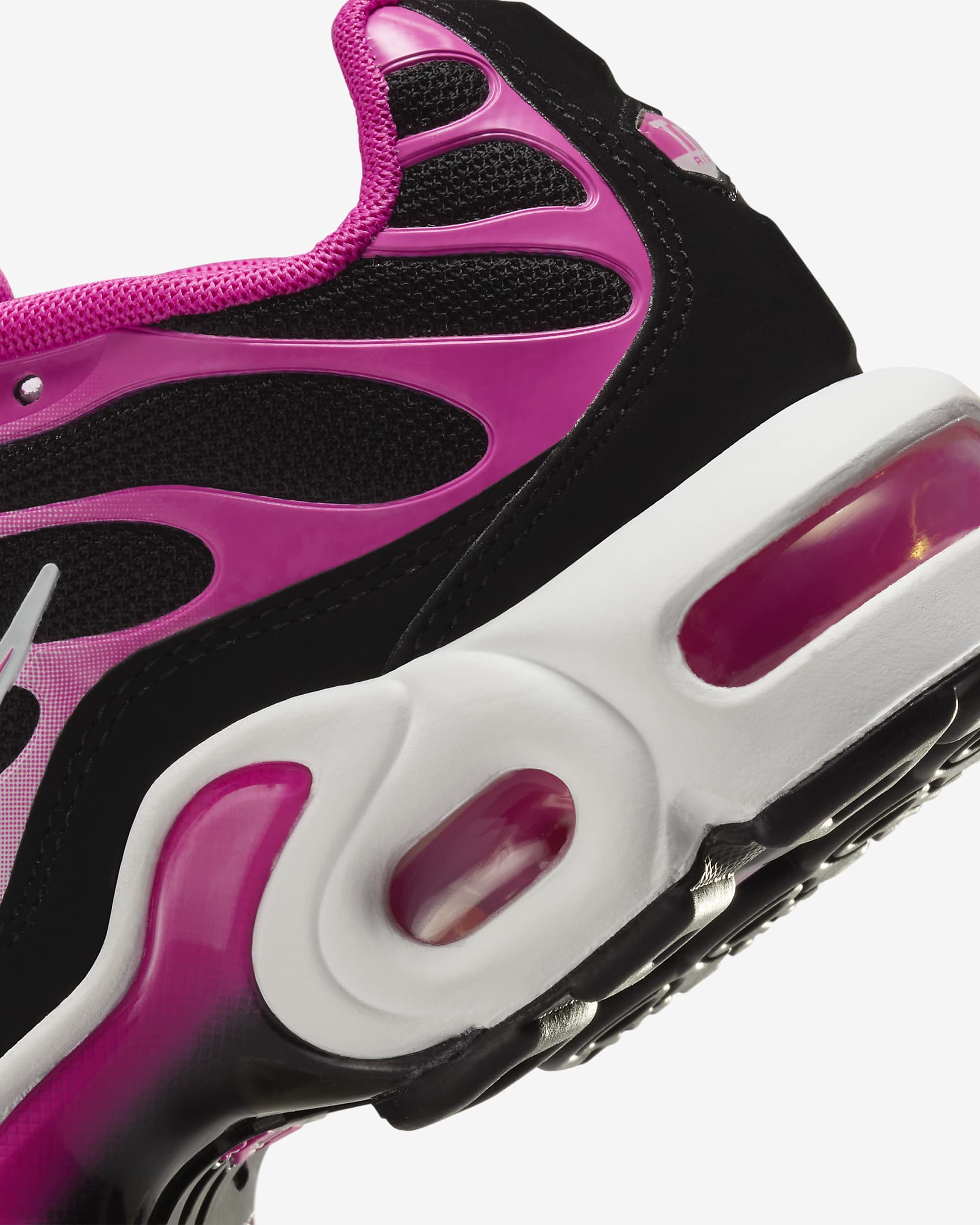 Buty dla dużych dzieci Nike Air Max Plus - Czerń/Biel/Laser Fuchsia