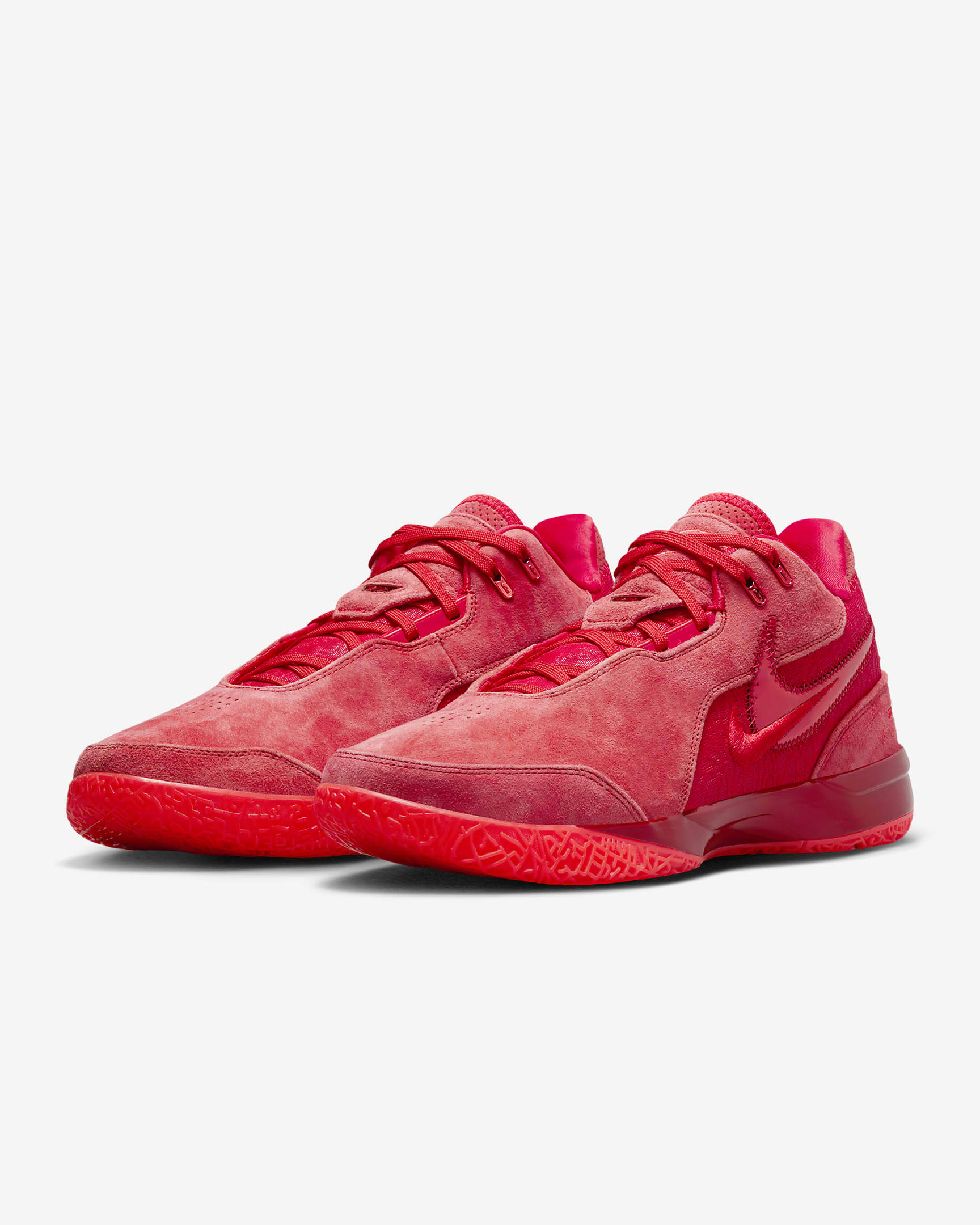 LeBron NXXT Gen AMPD Basketball Shoes - University Red/Bright Crimson