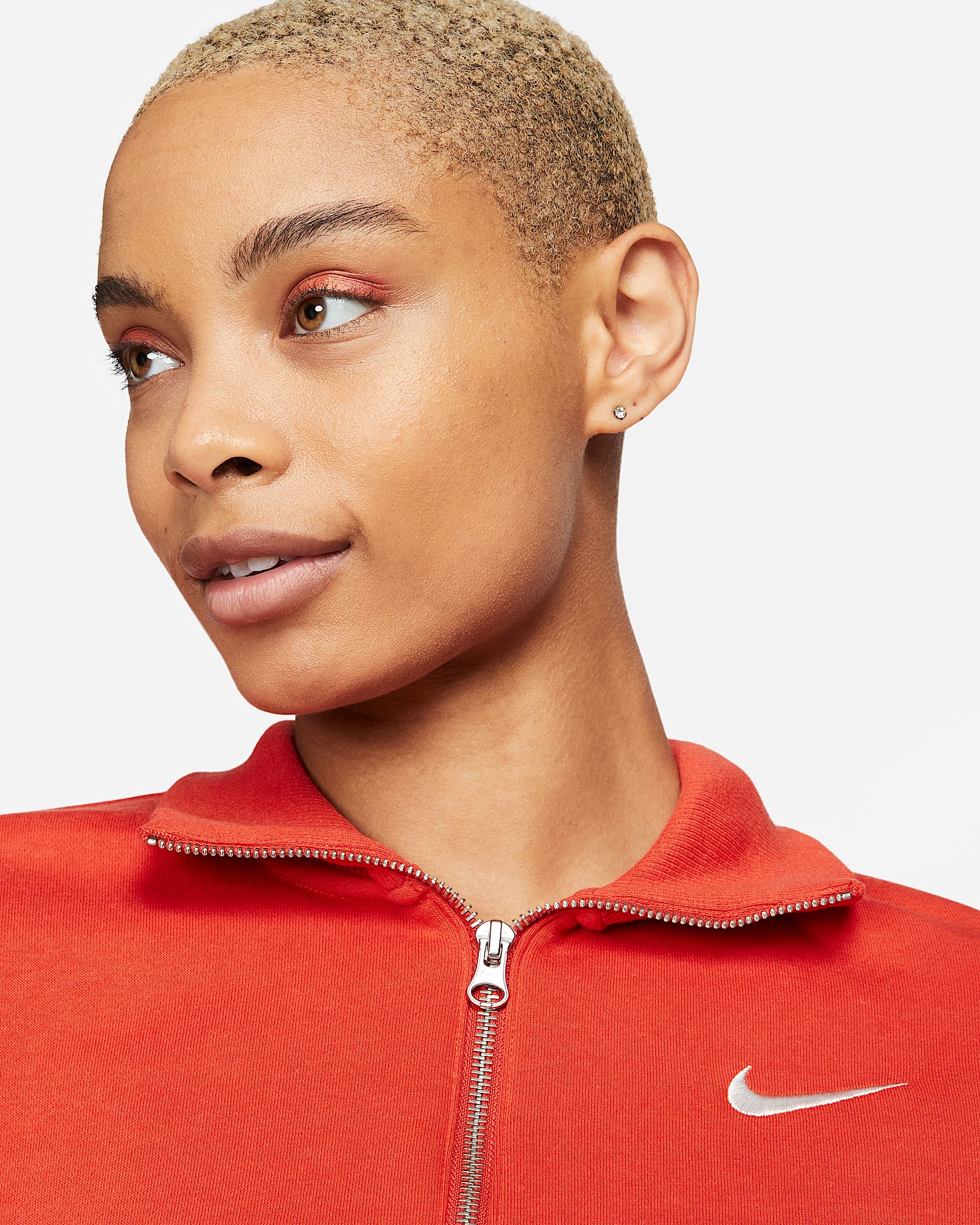 Nike zip crop clearance