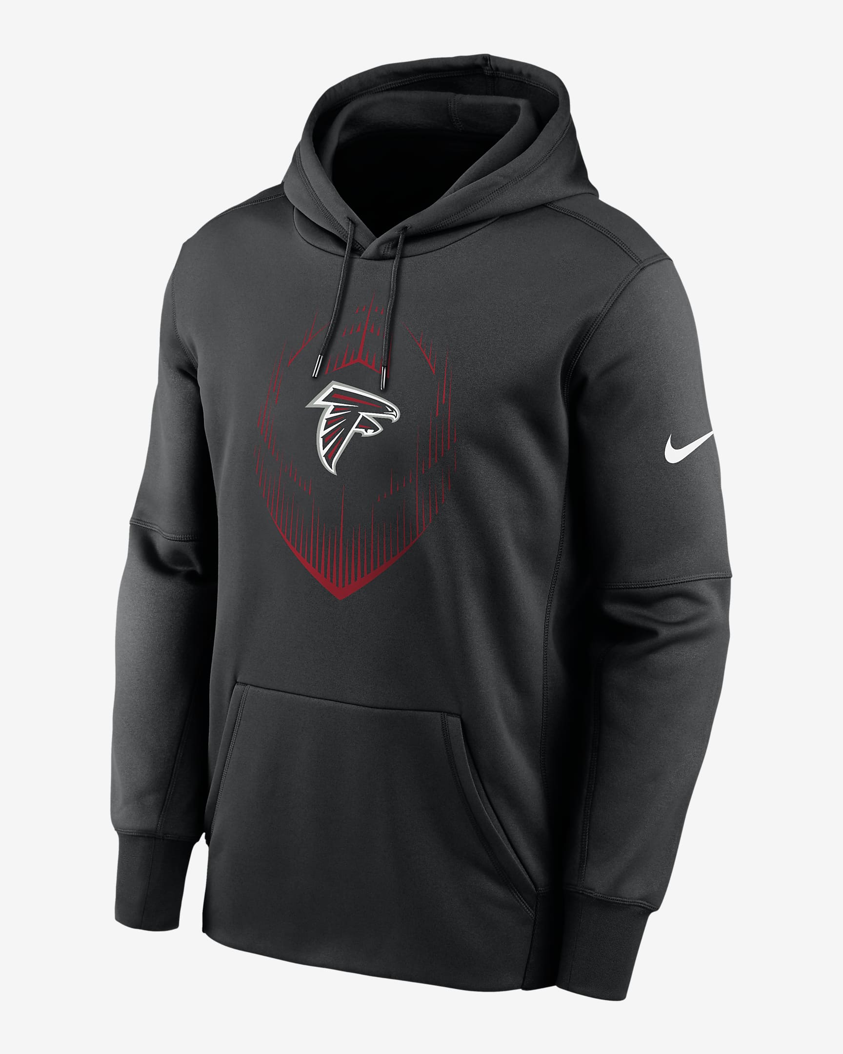 Atlanta Falcons Icon Men’s Nike Therma NFL Pullover Hoodie - Black