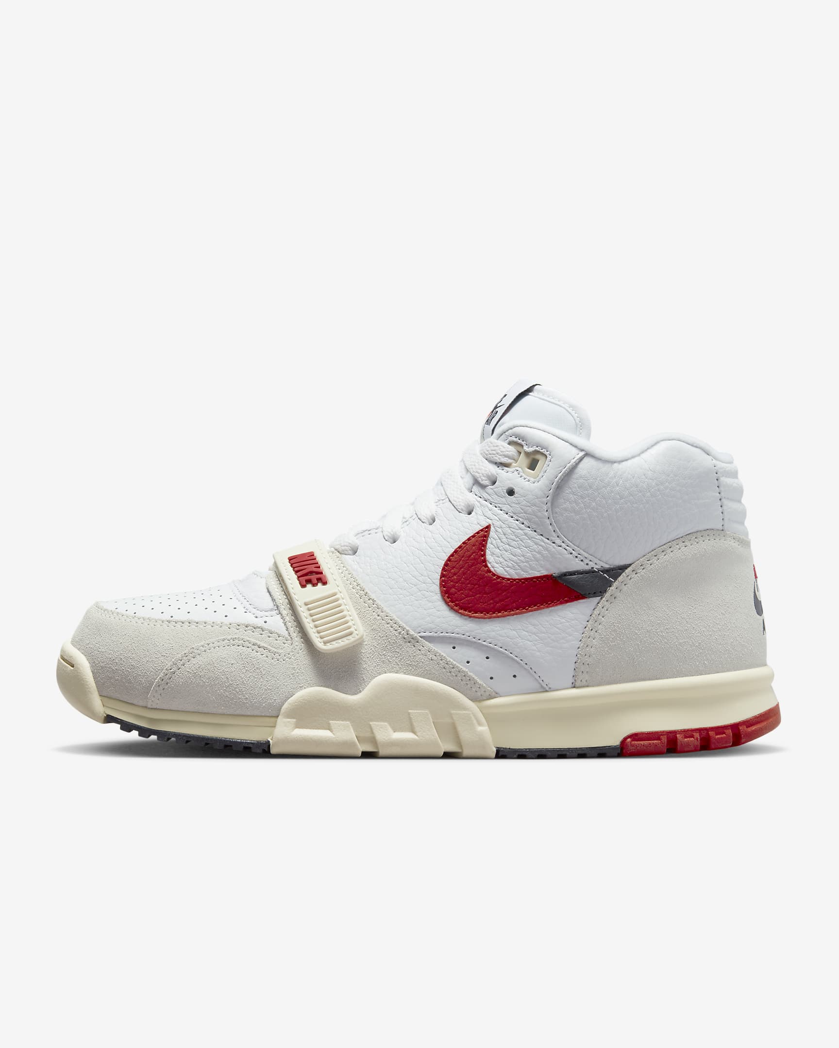 Tenis para hombre Nike Air Trainer 1 - Blanco/Negro/Leche de coco/Rojo universitario