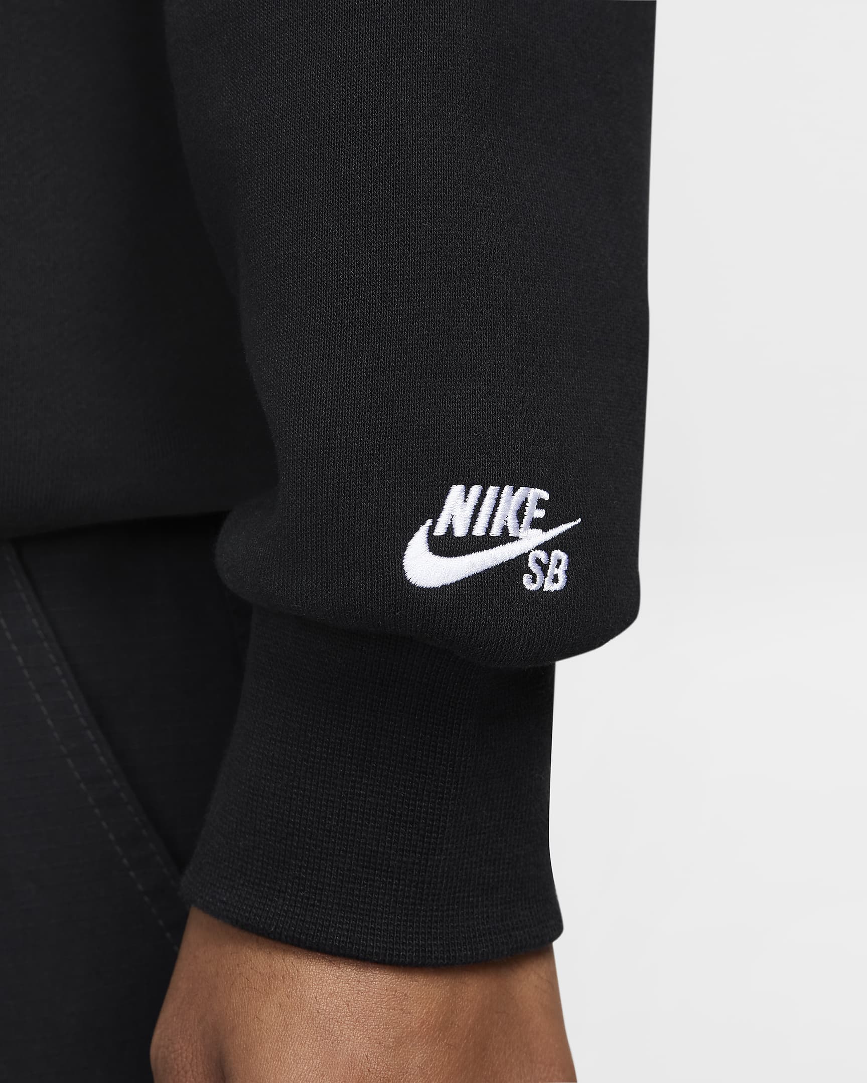 Nike SB Fleece Skate Crew - Black/White