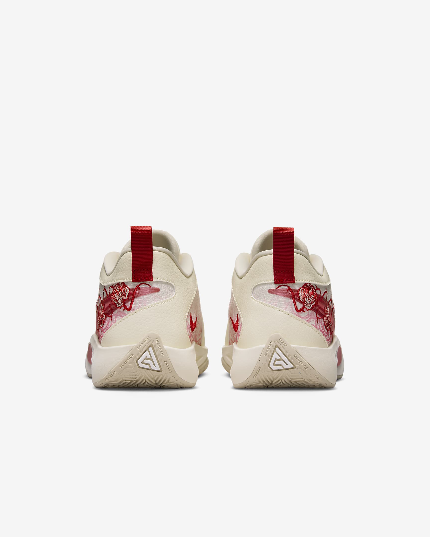 Giannis Freak 6 Basketballschuh (ältere Kinder) - Coconut Milk/Sail/University Red/Aster Pink