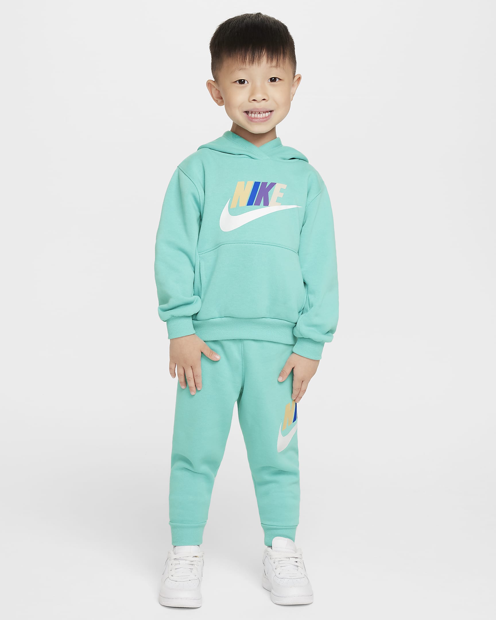 Nike Sportswear Club Fleece Toddler Hoodie Set - Green Frost