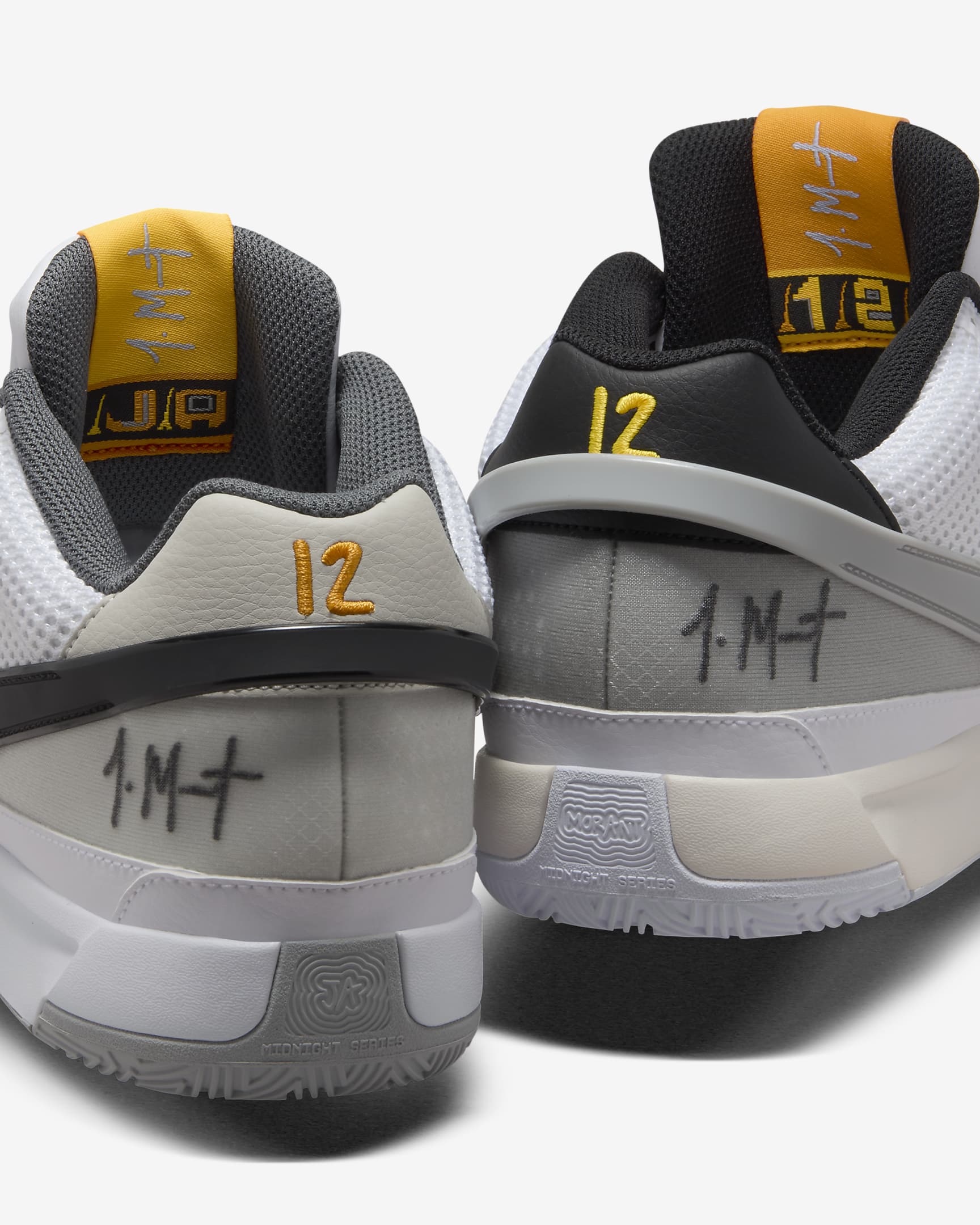 JA 1 EP 'Hunger' Basketball Shoes - White/Black/Phantom/Light Smoke Grey