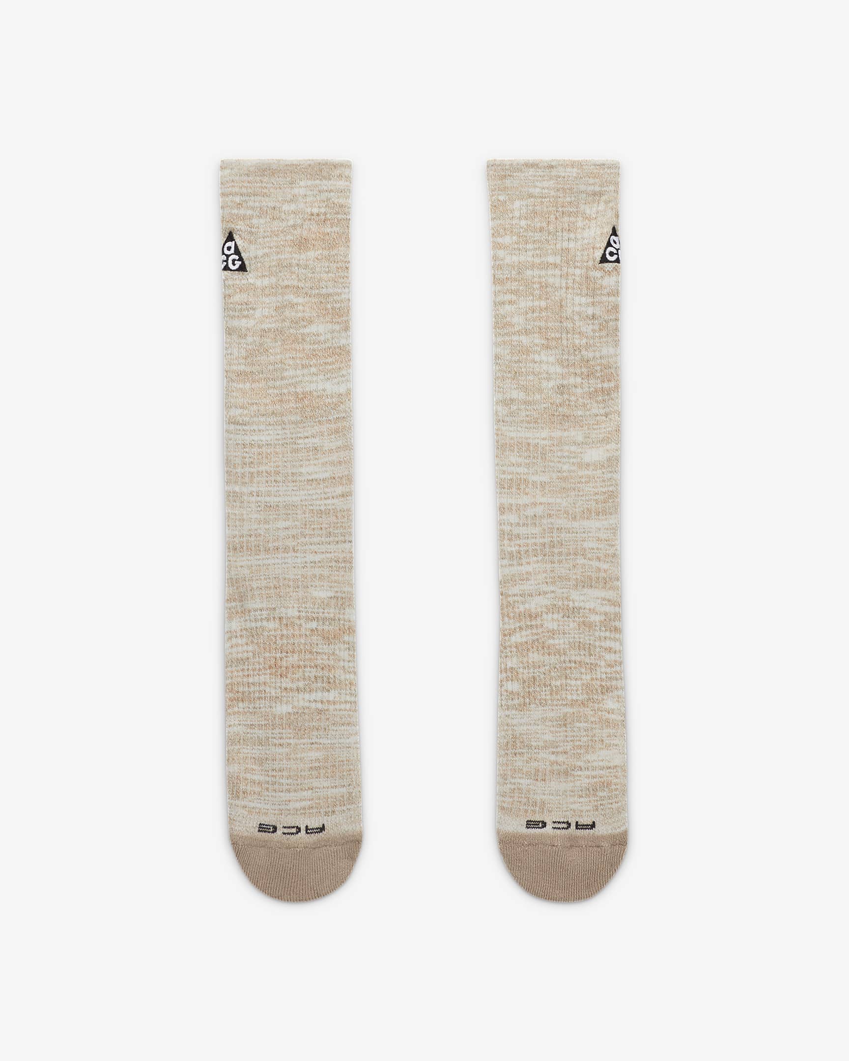 Nike ACG Everyday Cushioned Crew Socks (1 Pair) - Light Bone/Volt/Khaki/Black