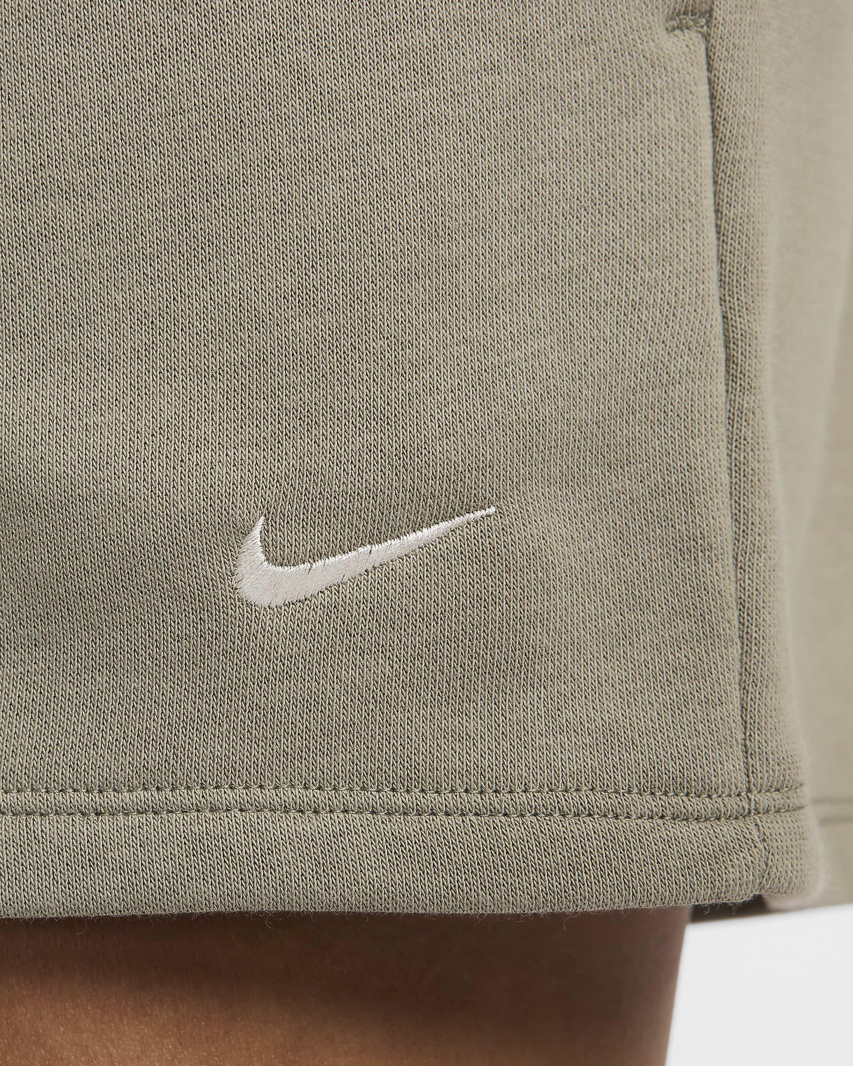 Short taille mi-haute en molleton 10 cm Nike Sportswear Chill Terry pour femme - Light Army/Sail