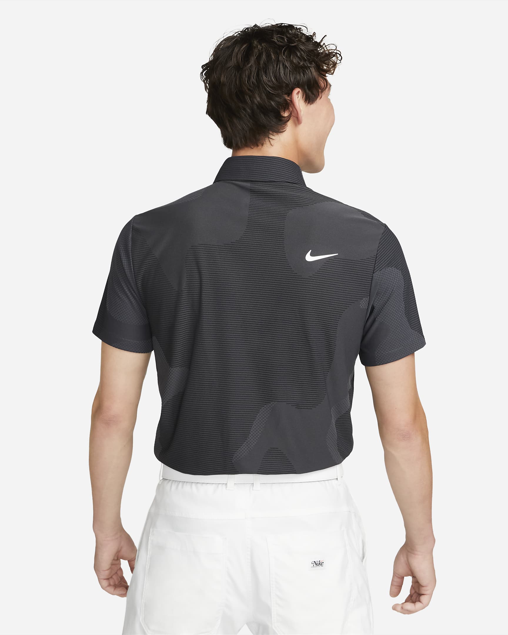 Nike Dri-FIT ADV Tour Men's Camo Golf Polo - Black/Anthracite/White