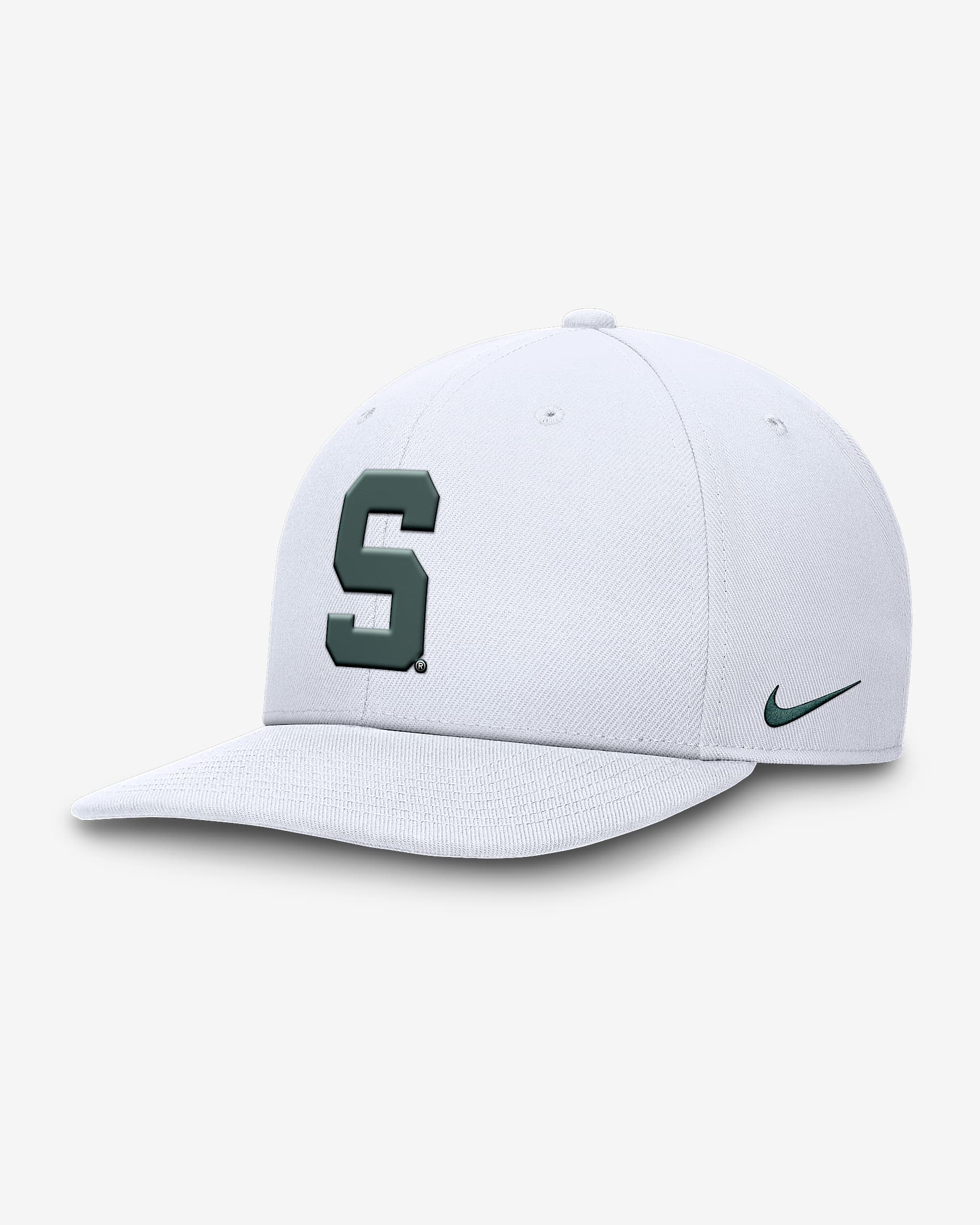 Michigan State Spartans Primetime Pro Men's Nike Dri-FIT College Adjustable Hat - White