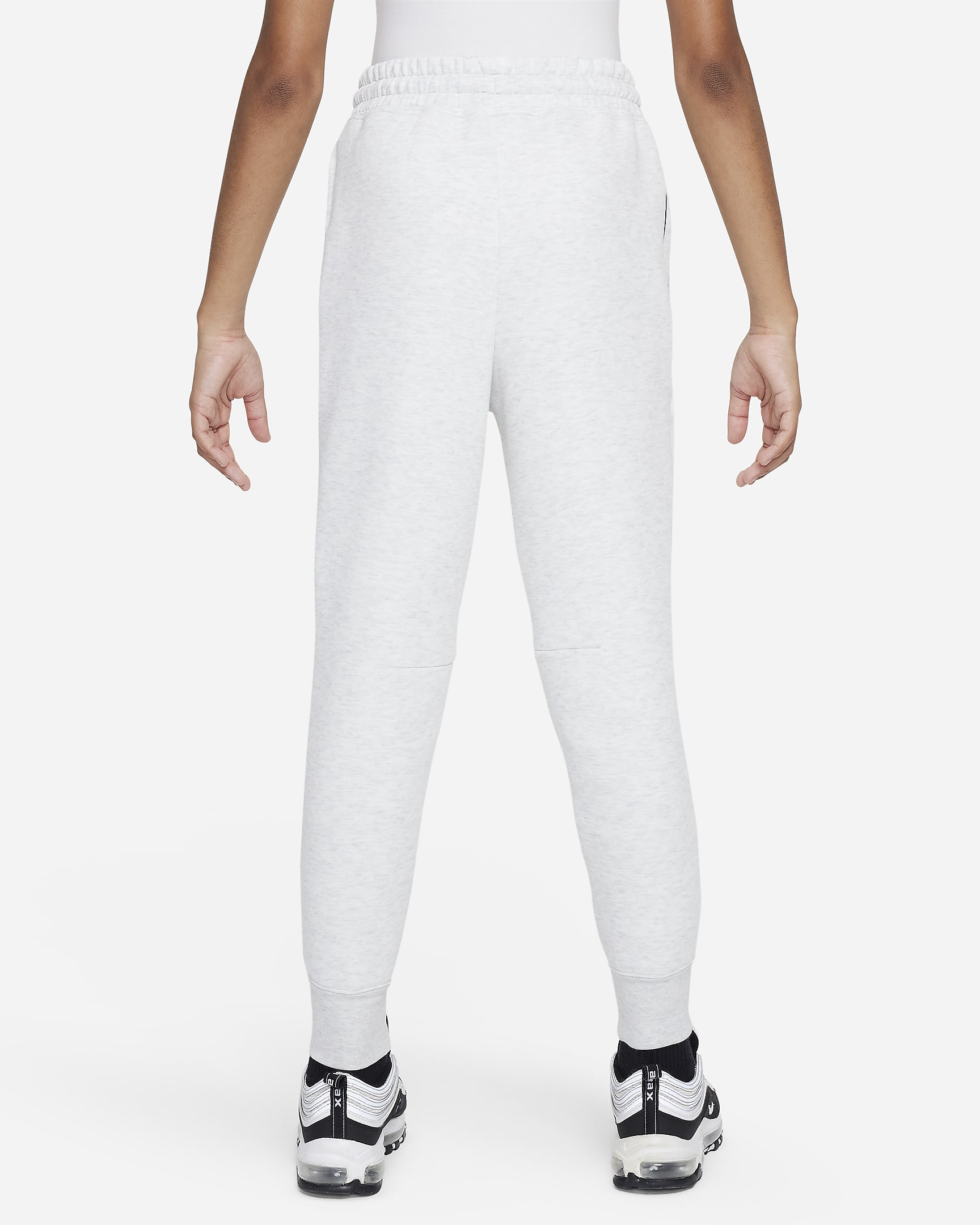 Pantalon de survêtement Nike Sportswear Tech Fleece pour ado (fille) - Light Grey/Heather/Noir/Noir