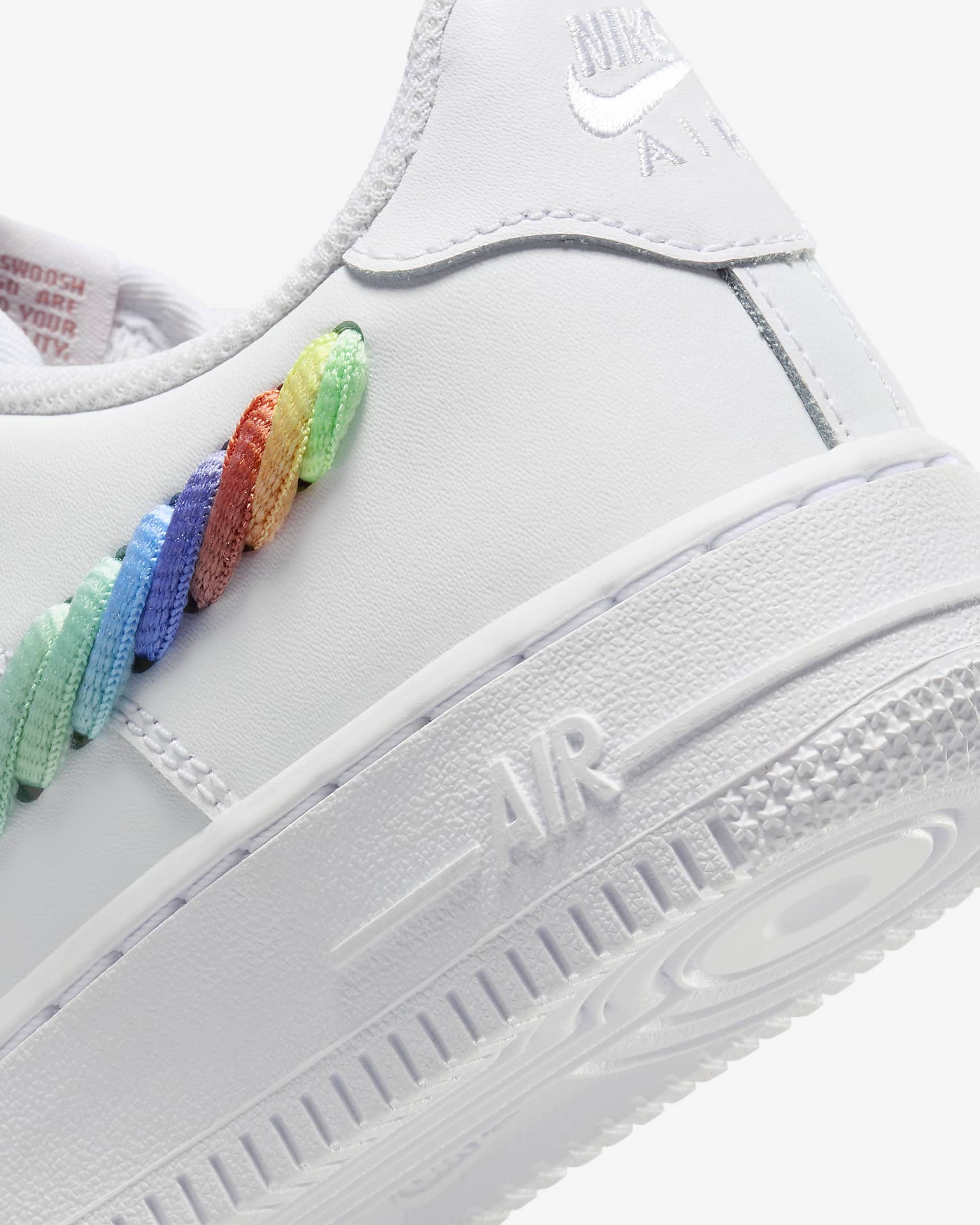 Nike Air Force 1 LV8 Older Kids' Shoes - White/Terra Blush/Vapour Green/Multi-Colour