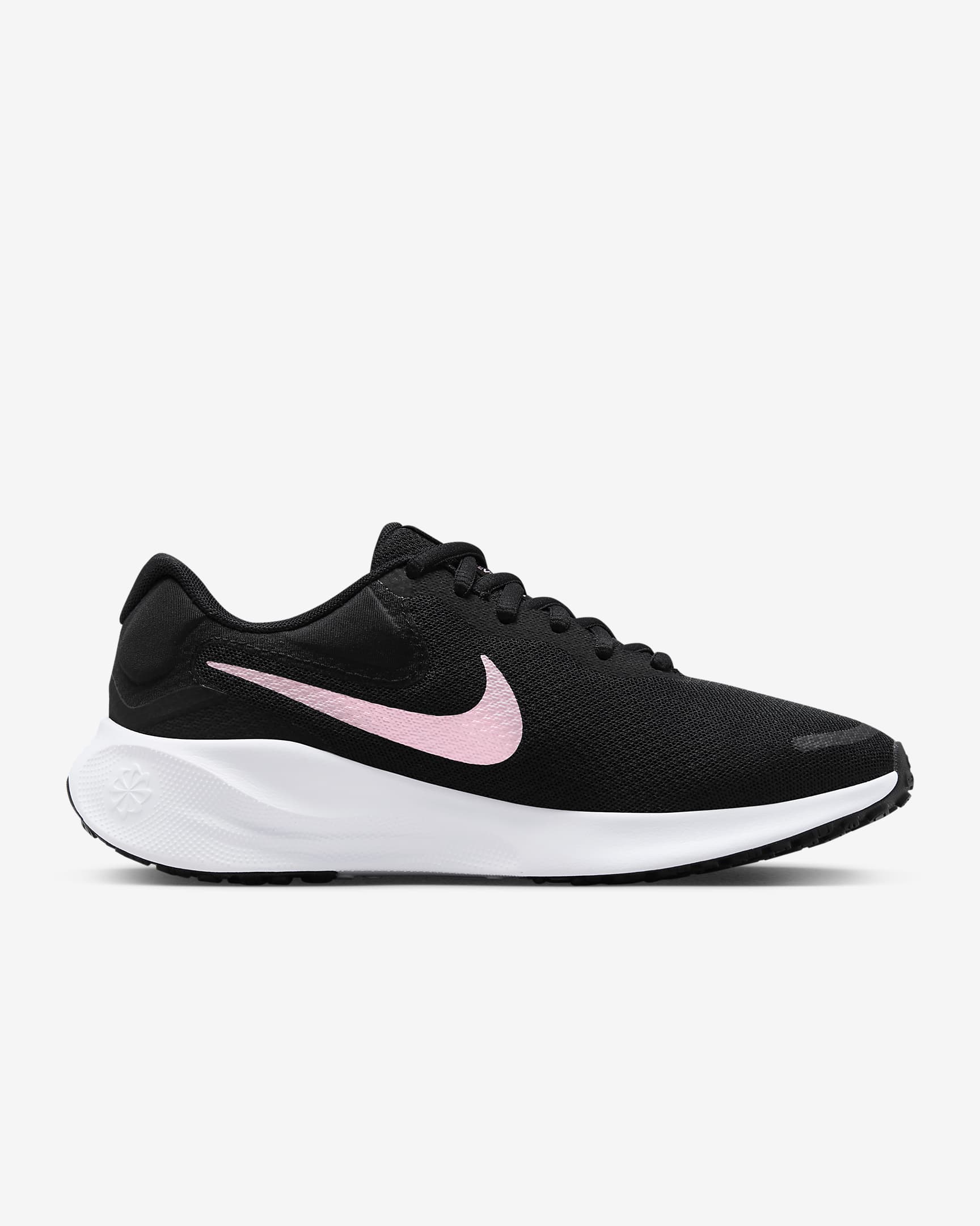 Nike Revolution 7 Women's Road Running Shoes - Black/White/Medium Soft Pink