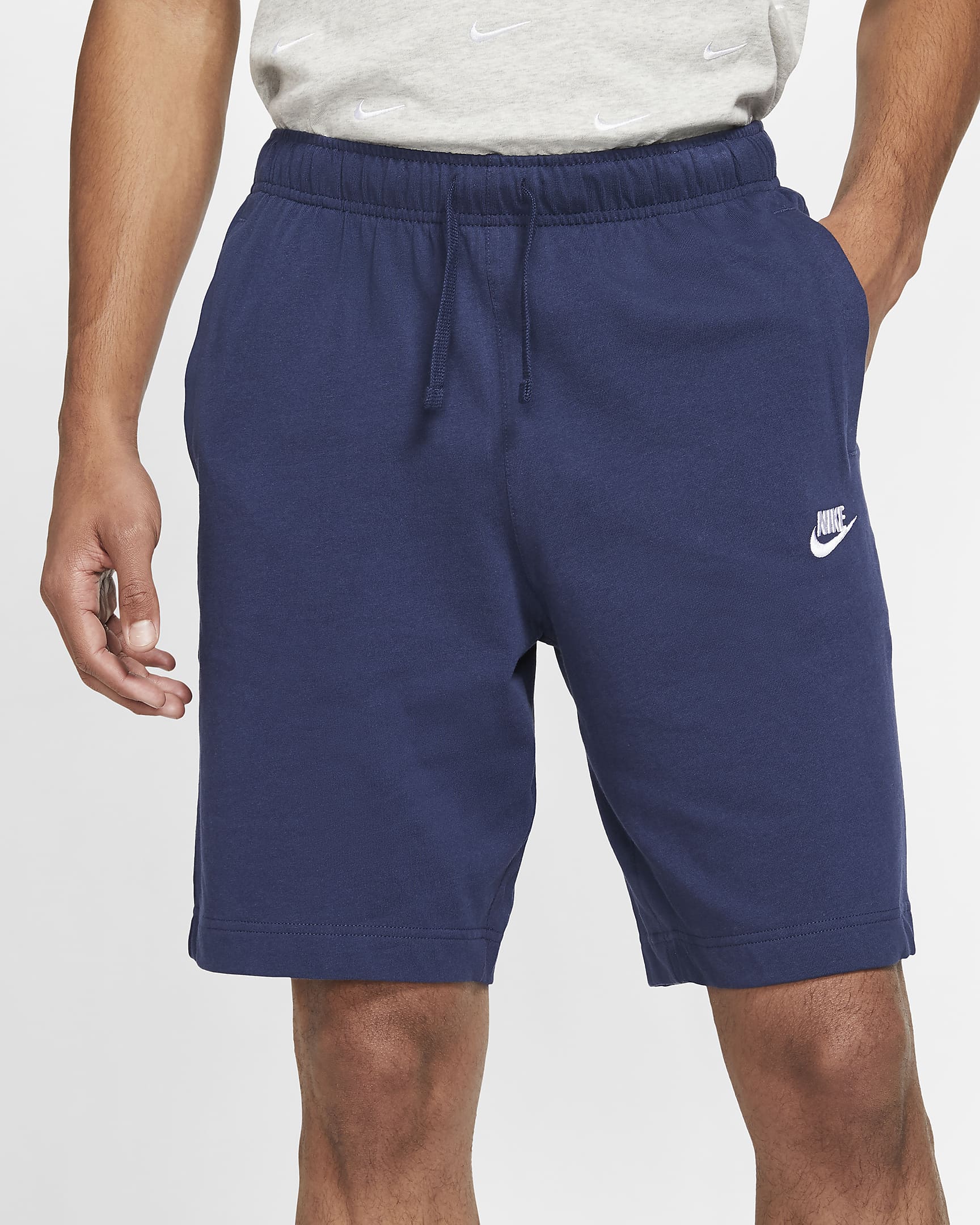 Short Nike Sportswear Club pour Homme - Midnight Navy/Blanc