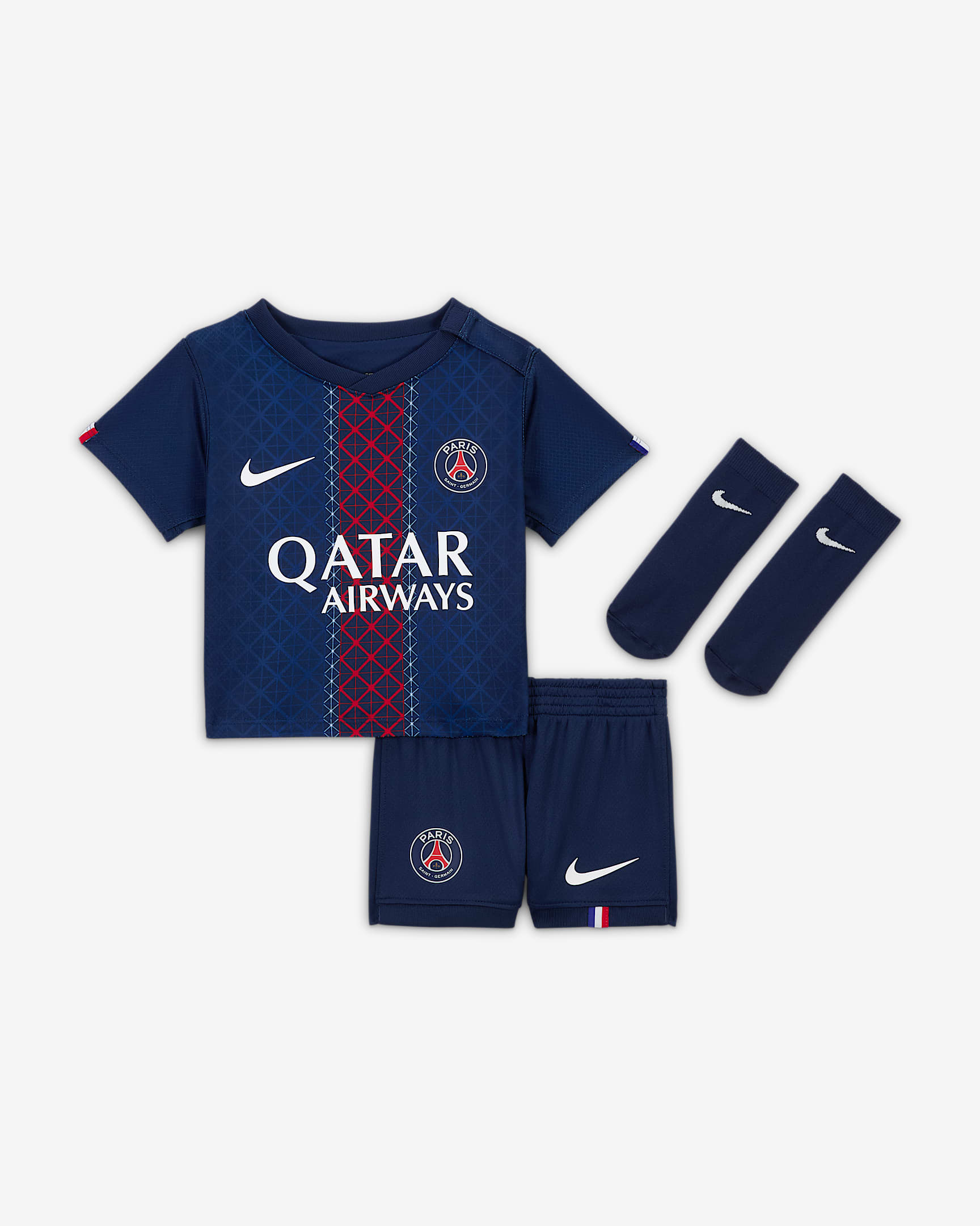 Paris Saint-Germain 2025/26 Stadium Home Baby/Toddler Nike Football Replica 3-Piece Kit - Midnight Navy/Midnight Navy/White
