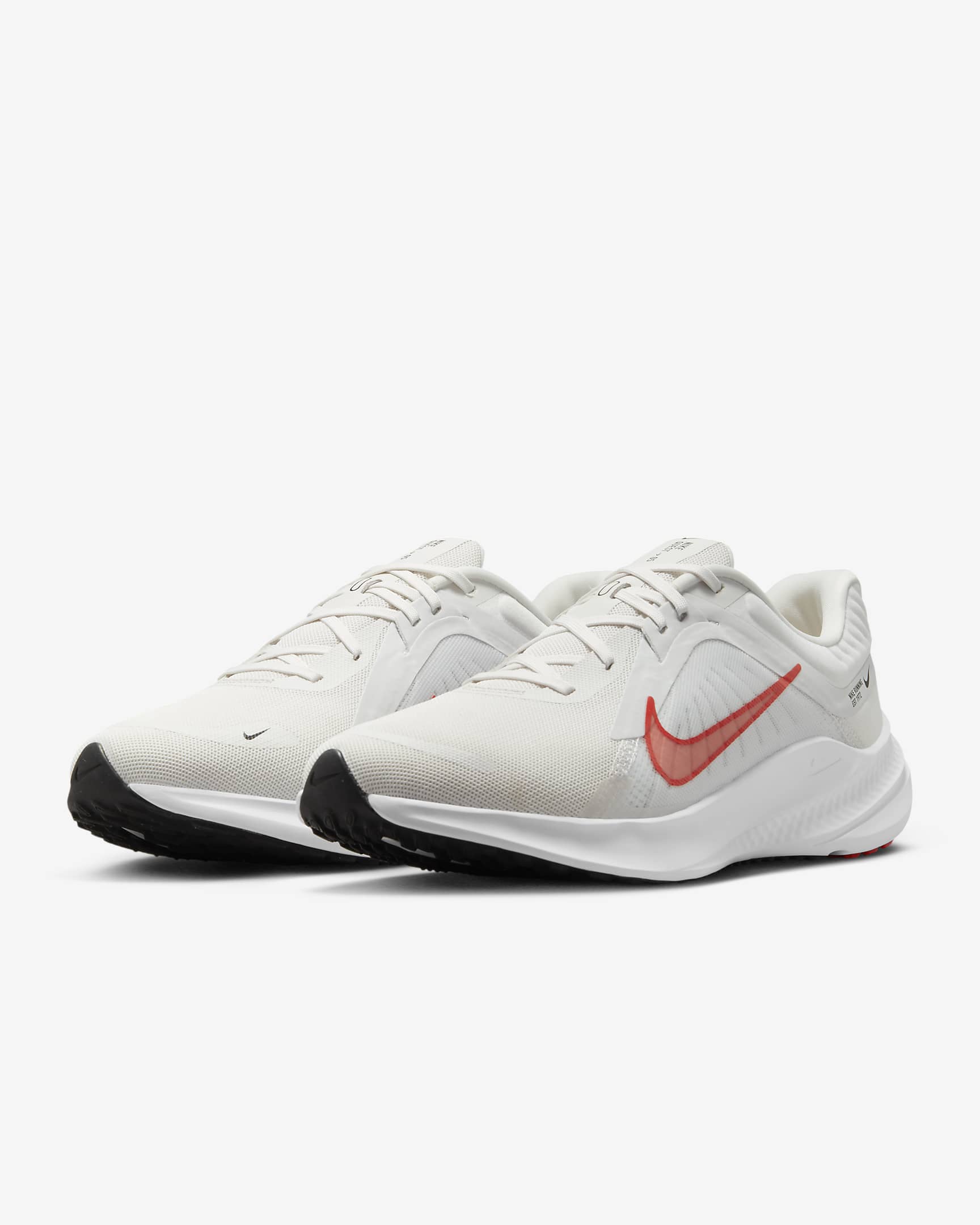 Nike Quest 5 Men's Road Running Shoes - Platinum Tint/White/Black/Light Crimson