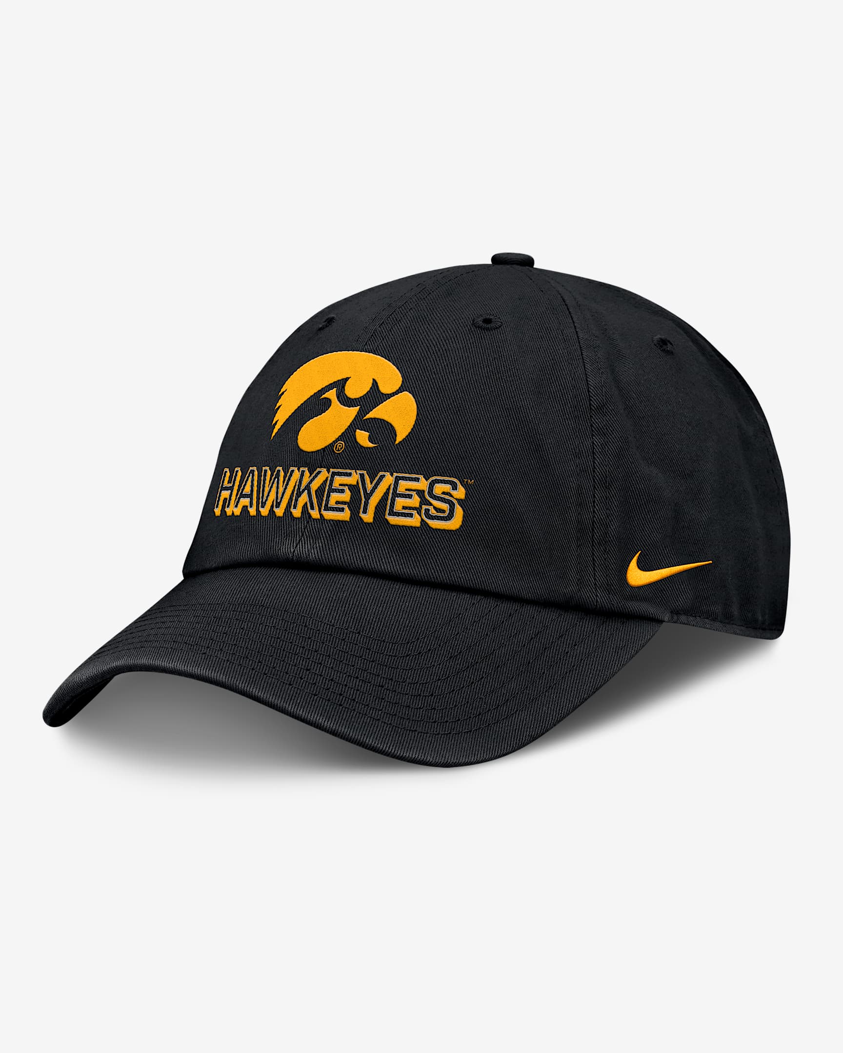 Iowa On-Field Club Gameday Men's Nike College Adjustable Hat - Black