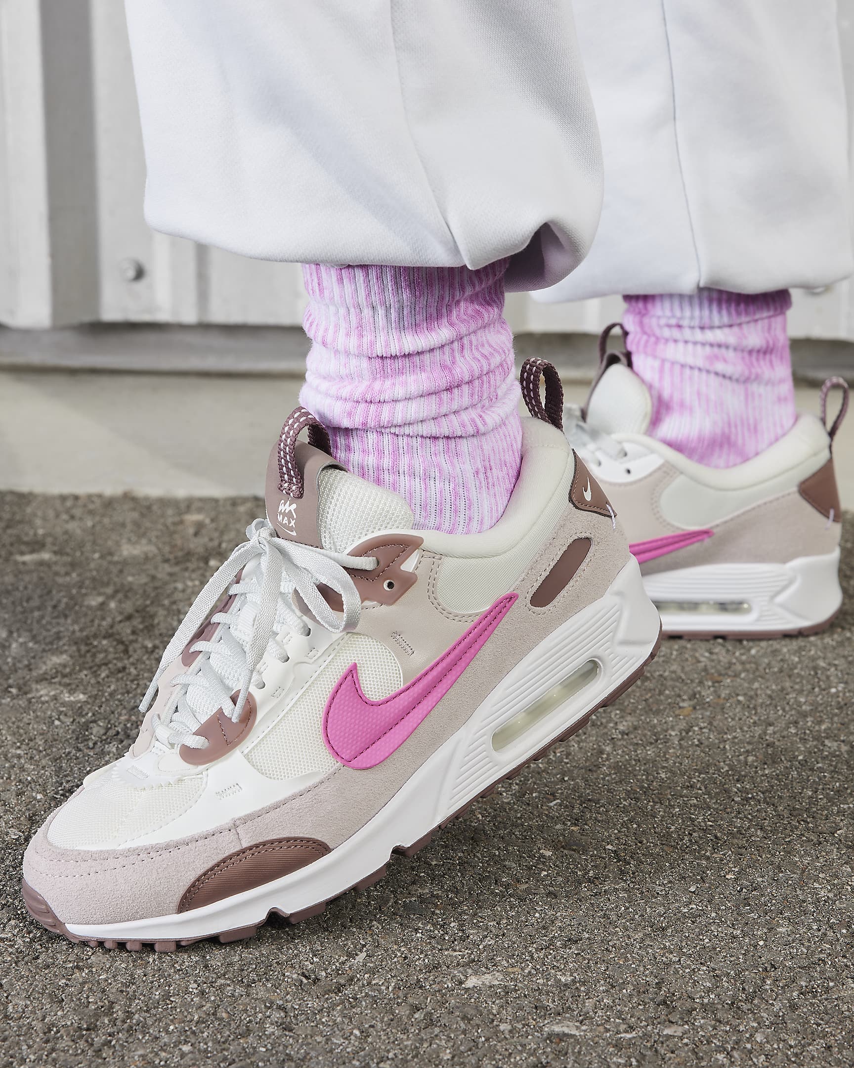 Nike Air Max 90 Futura Women's Shoes - Platinum Violet/Smokey Mauve/Pink Foam/Playful Pink