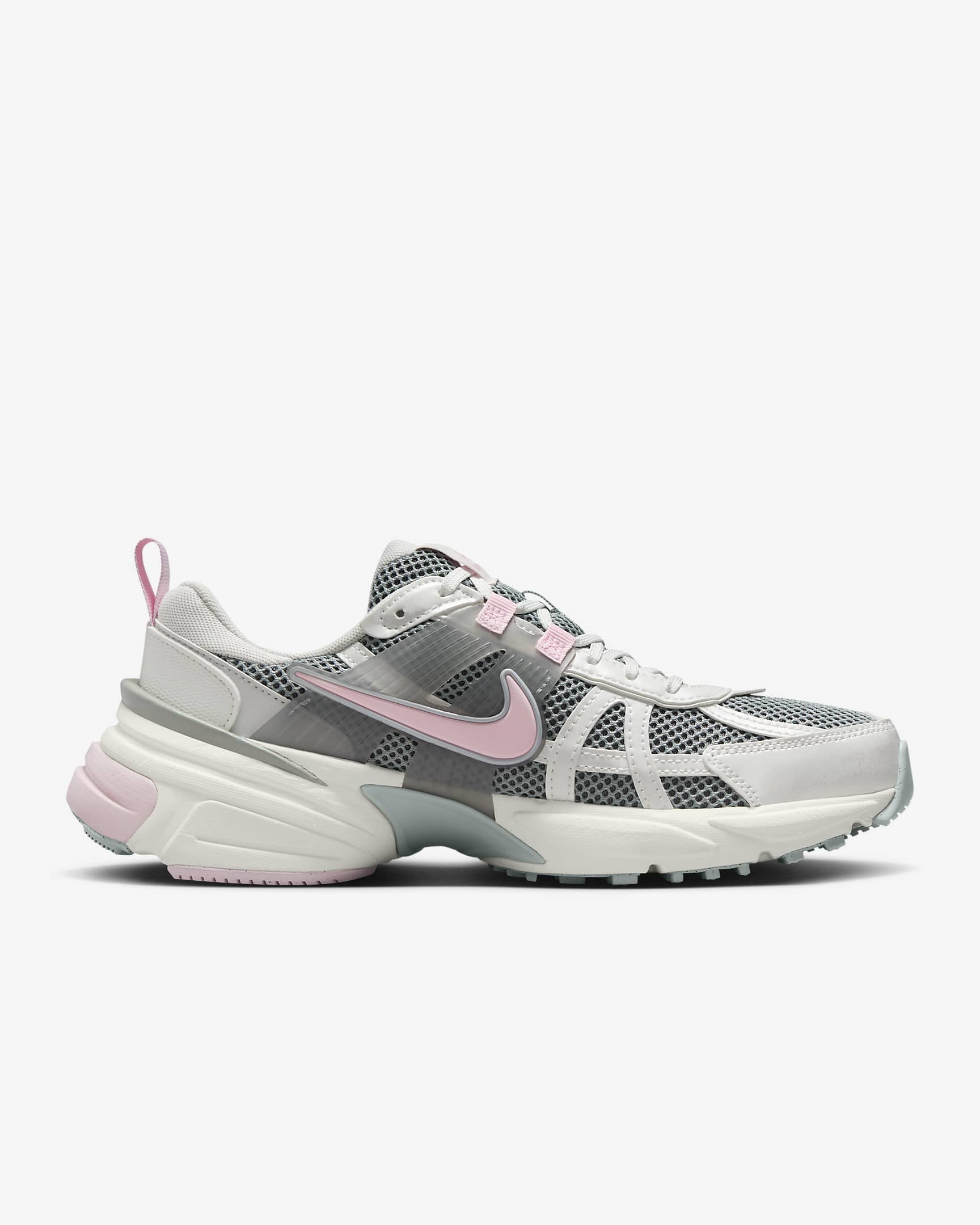 Nike V2K Run Shoes - Light Pumice/Photon Dust/Metallic Summit White/Pink Foam