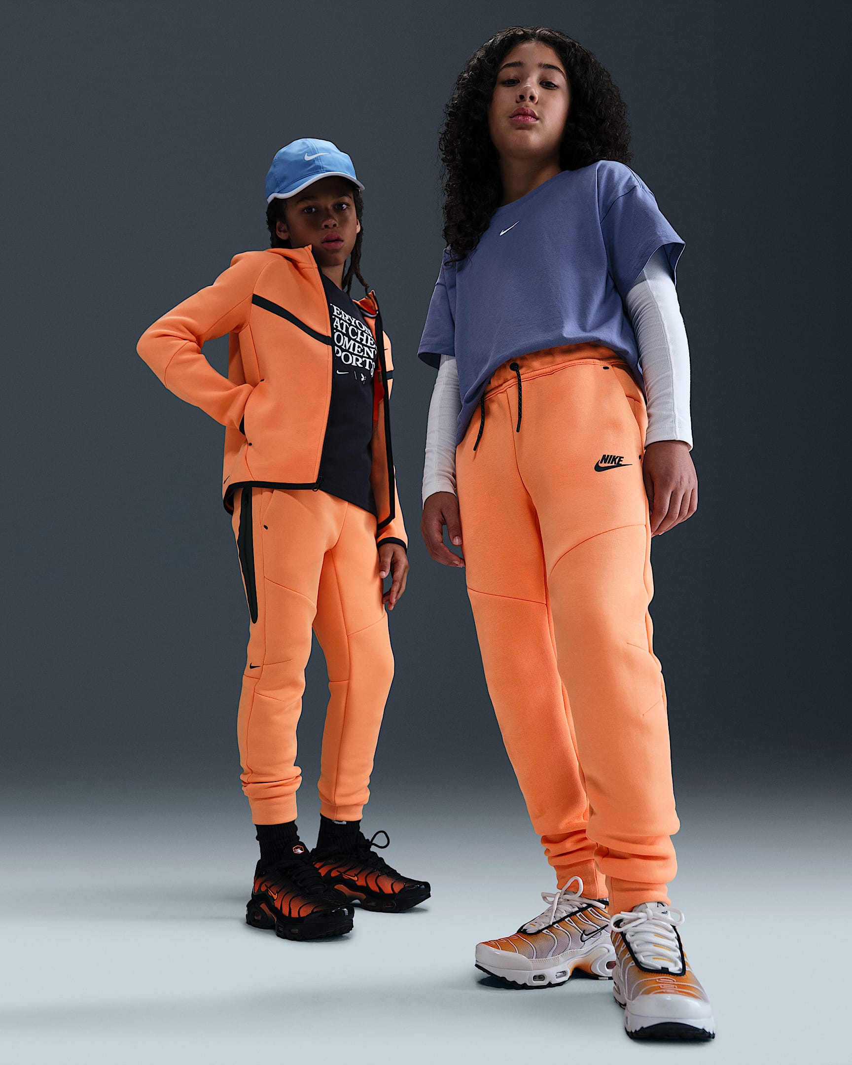 Nike Sportswear Tech Fleece Big Kids' Joggers - Marrakesh/Black/Black