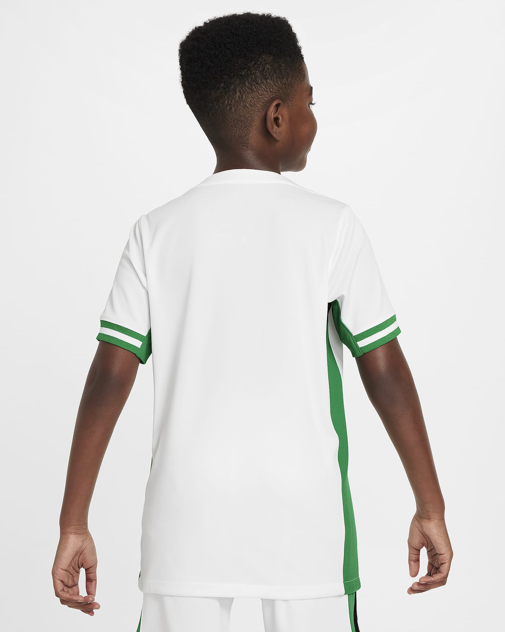 Nigeria 2024 Stadium Home Older Kids' Nike Dri-FIT Football Replica Shirt - White/Lucky Green/Challenge Red