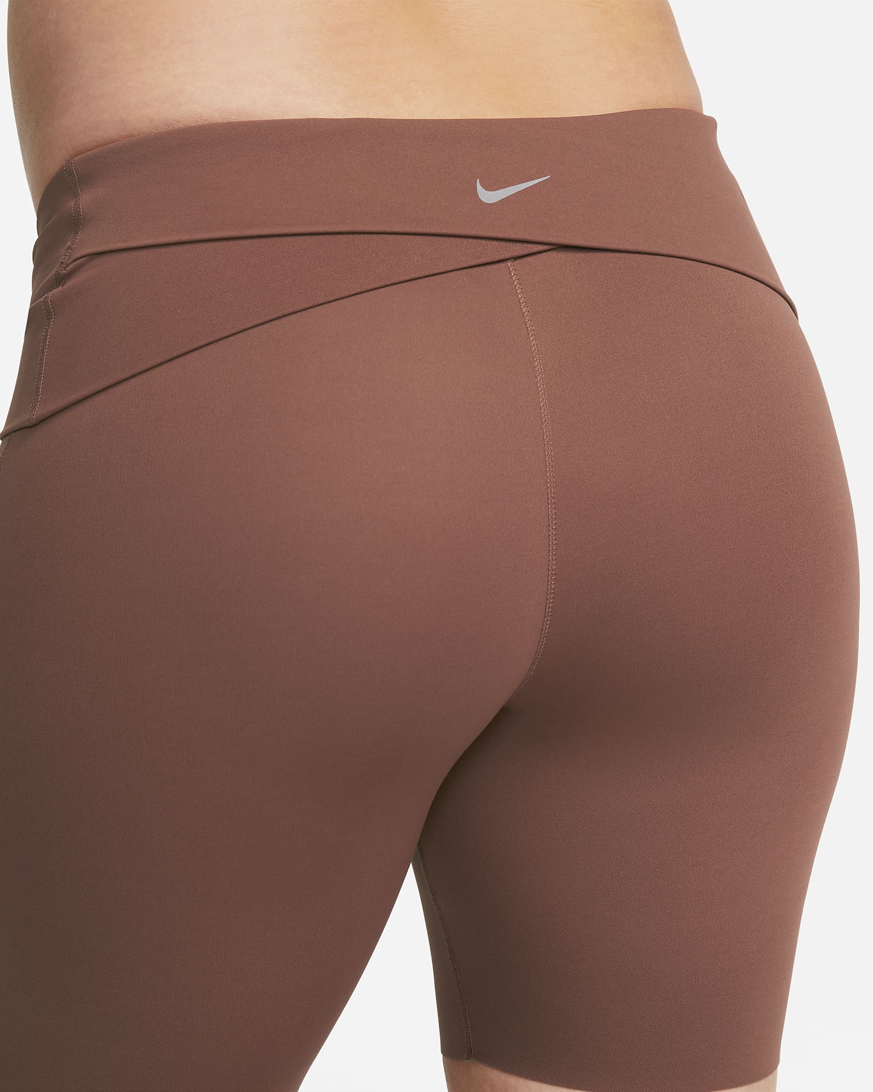 Nike Zenvy (M) Women's Gentle-support High-waisted 20cm (approx.) Biker Shorts with Pockets (Maternity) - Dark Pony