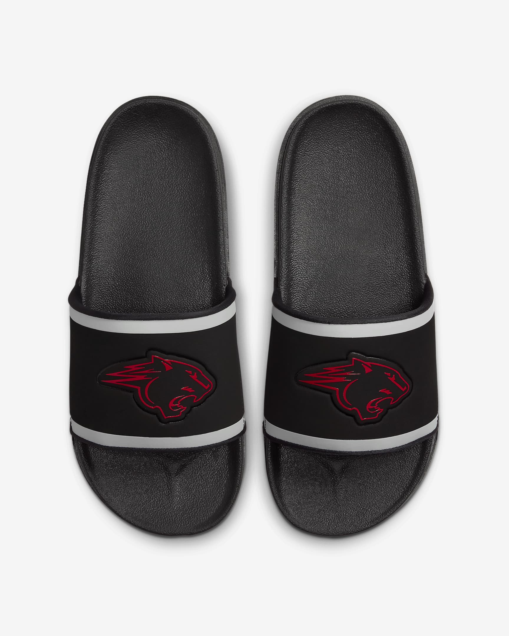 Clark Atlanta Nike College Offcourt Slides - Black/Light Smoke Grey/Atom Red