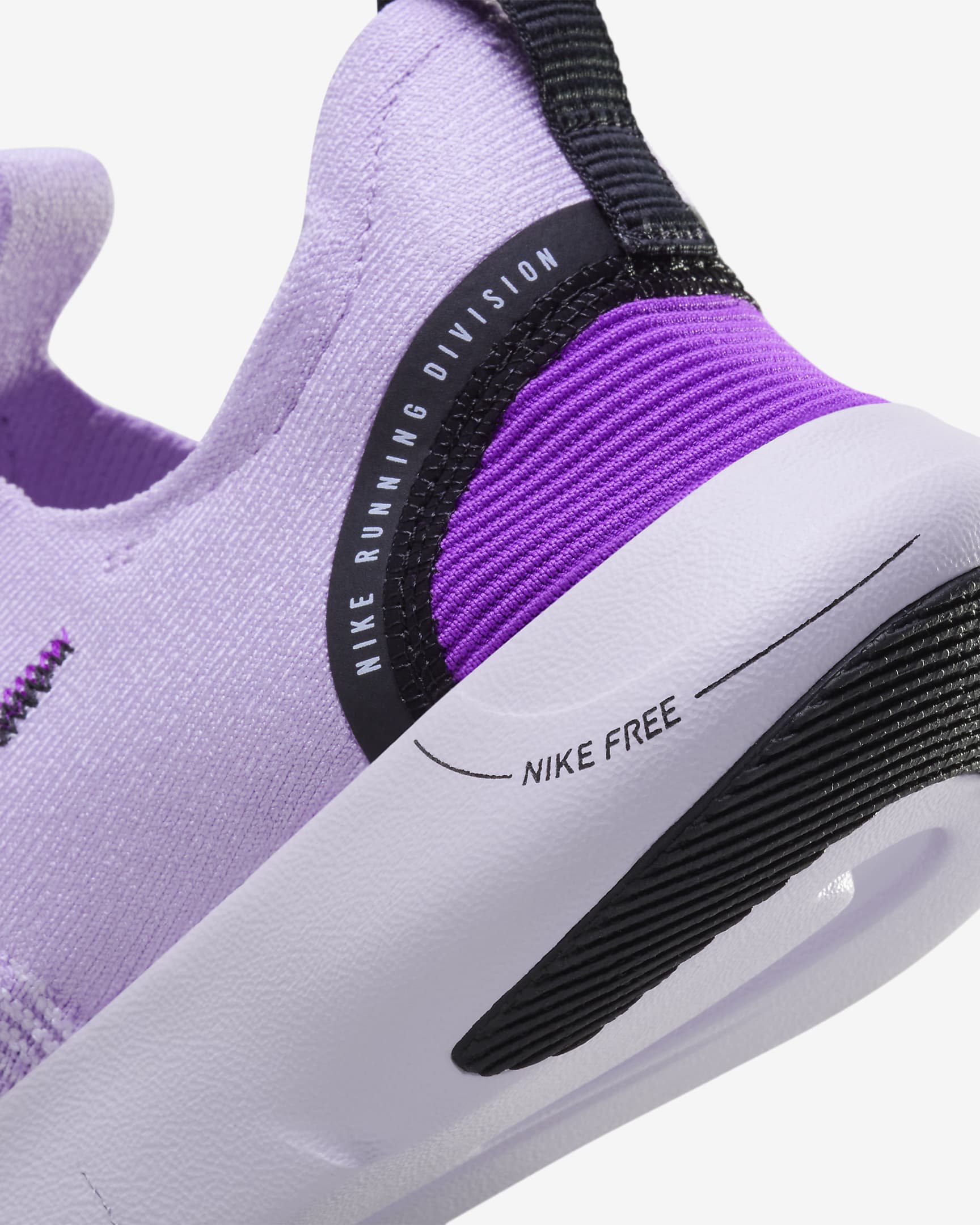 Nike Free RN NN Straßenlaufschuh für Damen - Lilac Bloom/Barely Grape/Vivid Purple/Schwarz