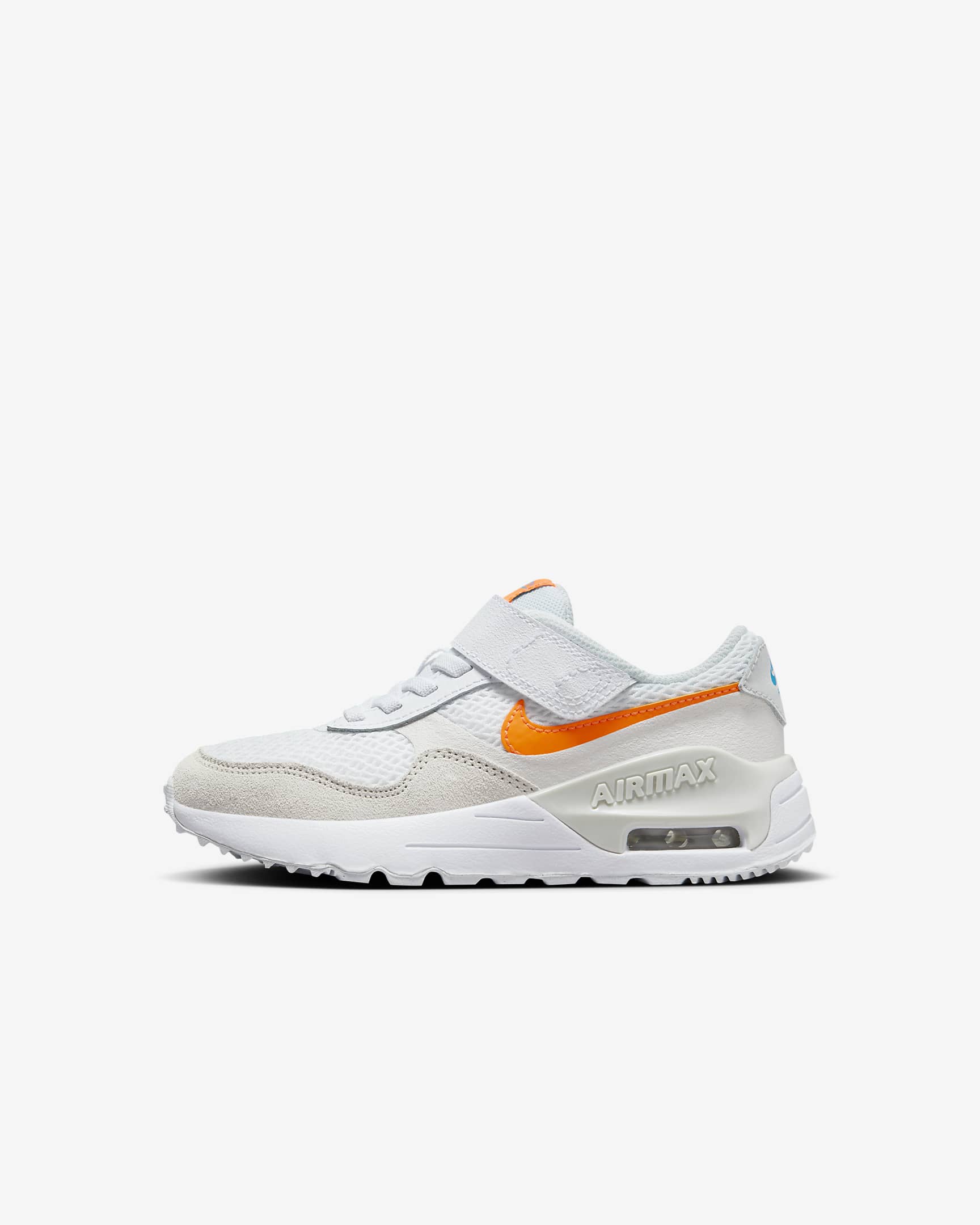 Nike Air Max SYSTM Younger Kids' Shoes - White/Phantom/Photon Dust/Total Orange