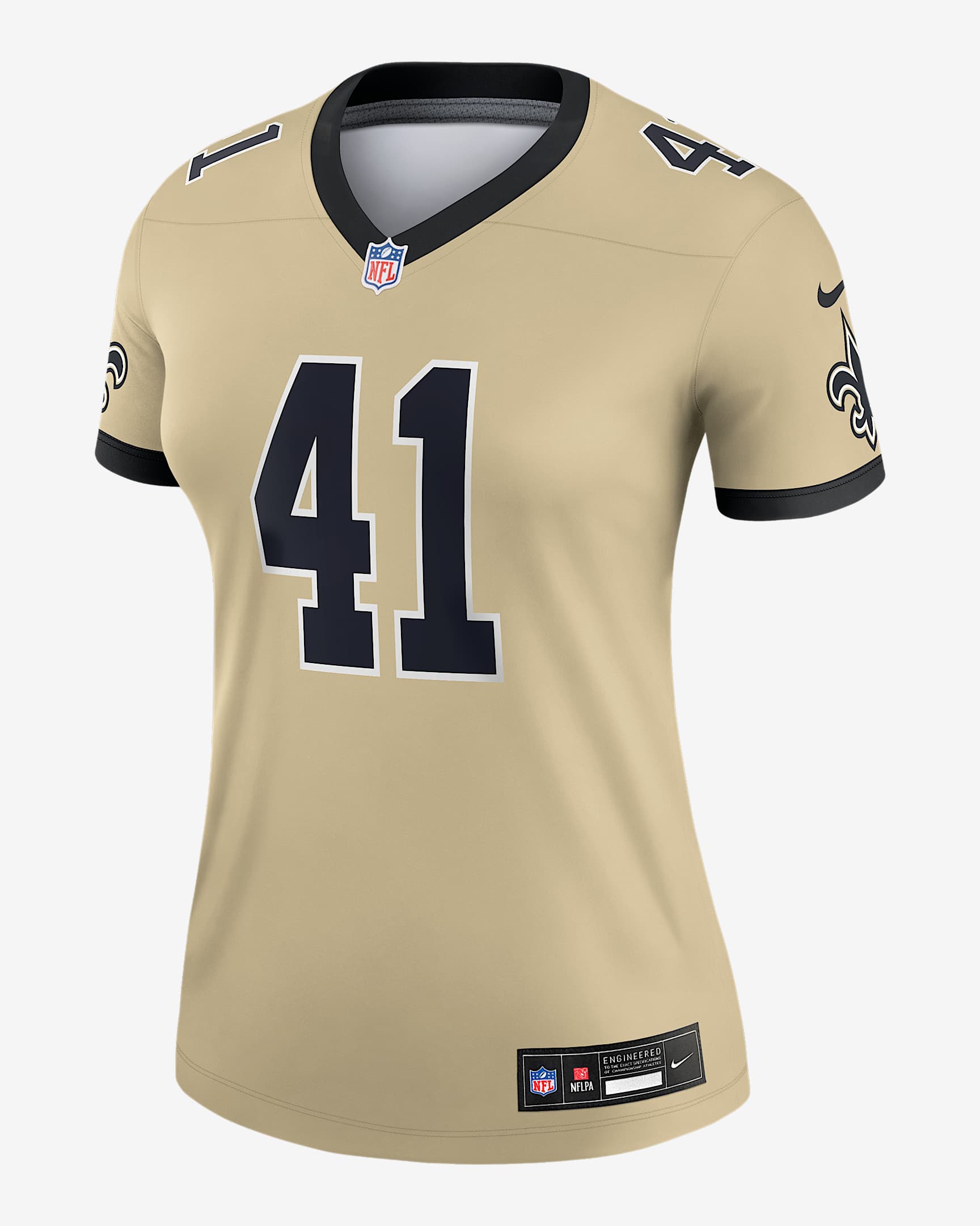Jersey Nike Dri-FIT de la NFL Legend para mujer Alvin Kamara New Orleans Saints - Oro