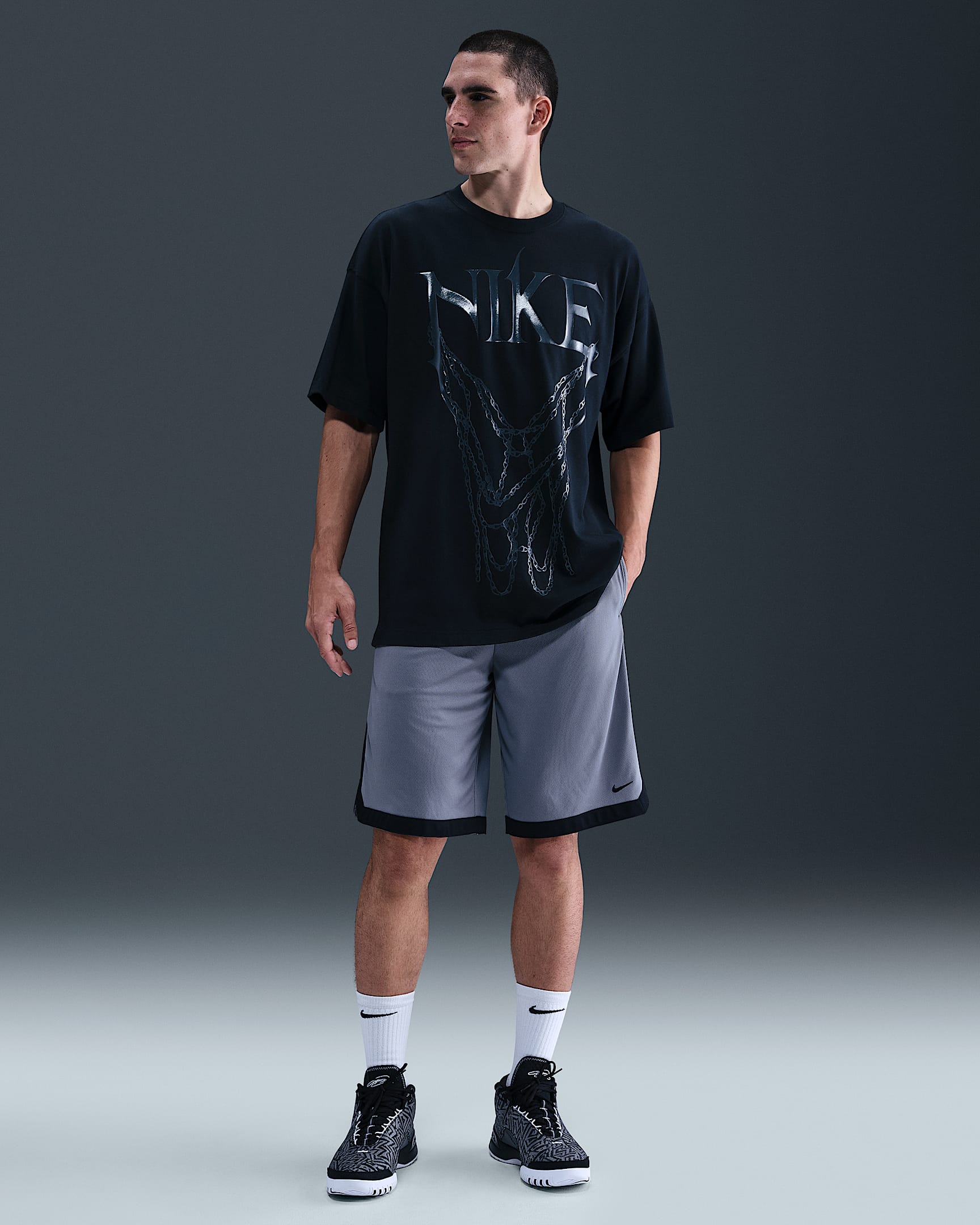 Nike DNA Academy Men's Dri-FIT 28cm (approx.) Basketball Shorts - Cool Grey/Black/Black