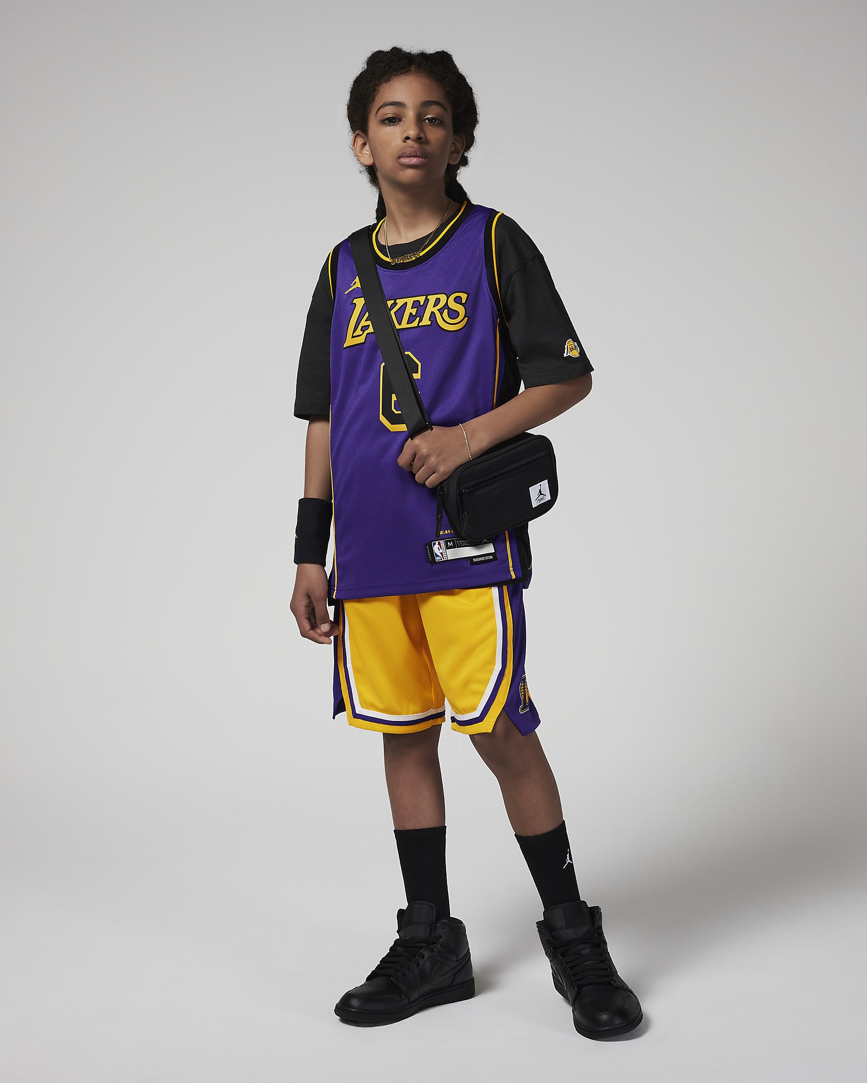 Los Angeles Lakers Statement Edition Swingman Nike Dri-FIT jersey voor kids - Field Purple