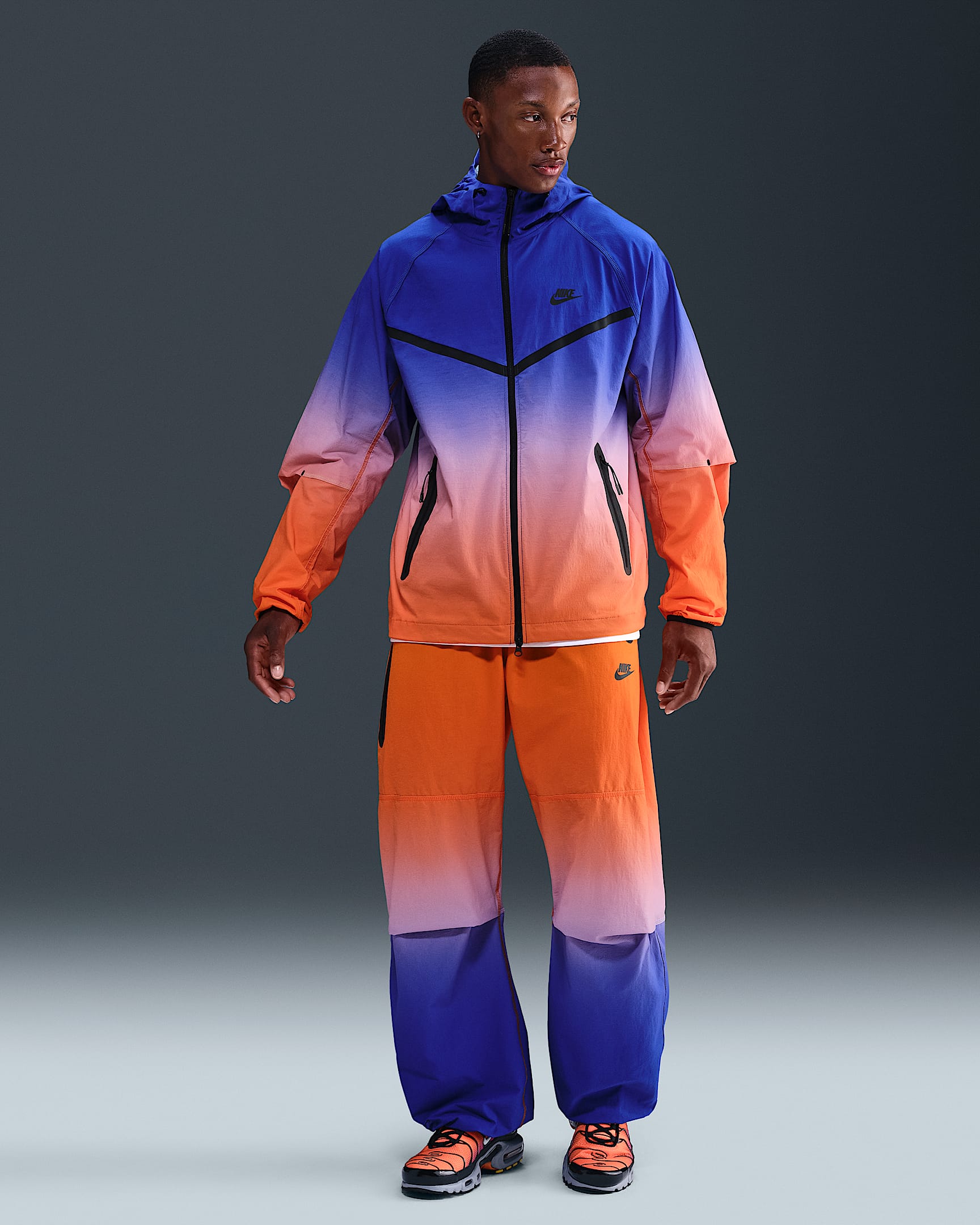 Nike Tech Men's Woven Pants - Game Royal/Safety Orange