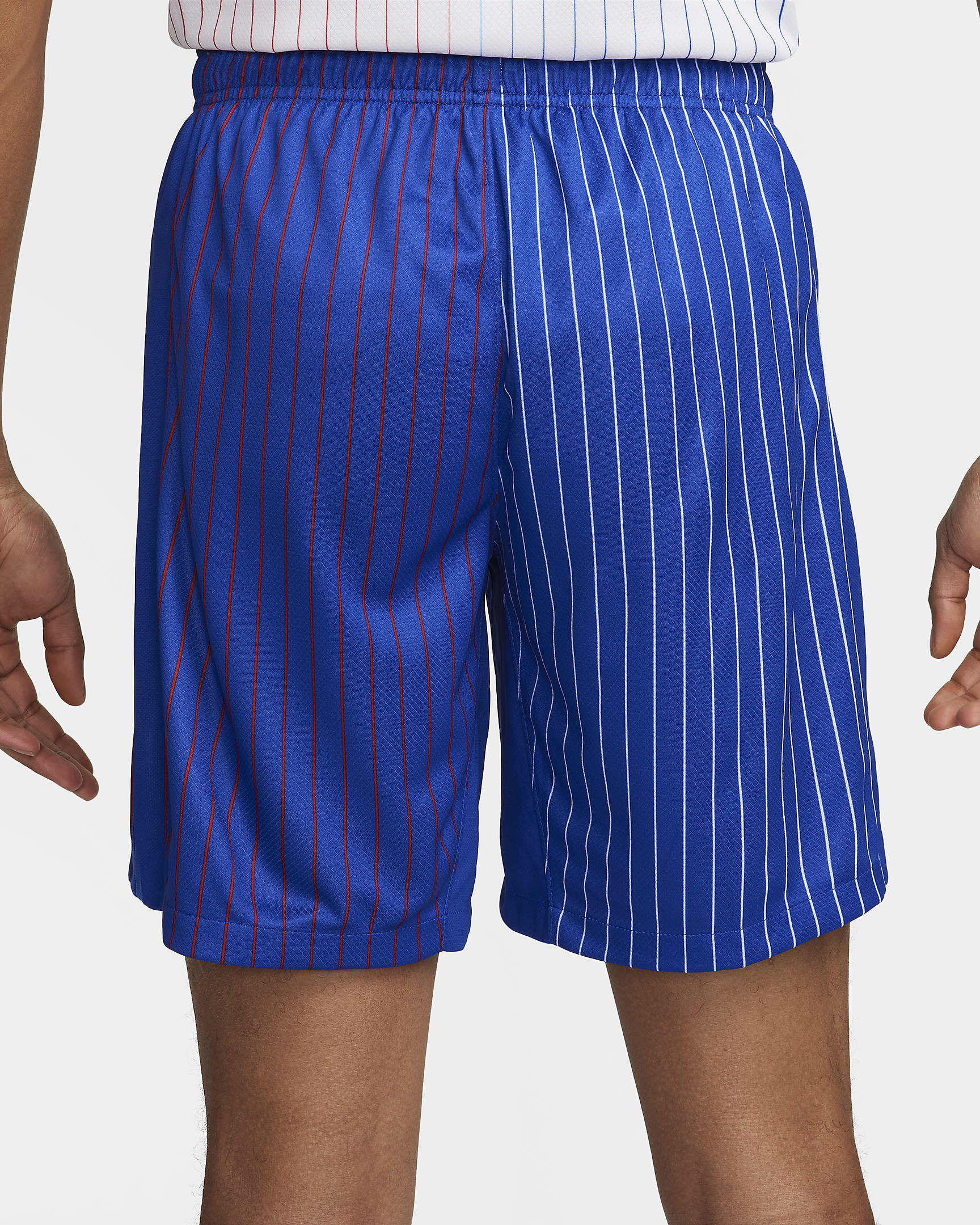 FFF 2024 Stadium Away Men's Nike Dri-FIT Football Replica Shorts - Bright Blue/University Red/White/White