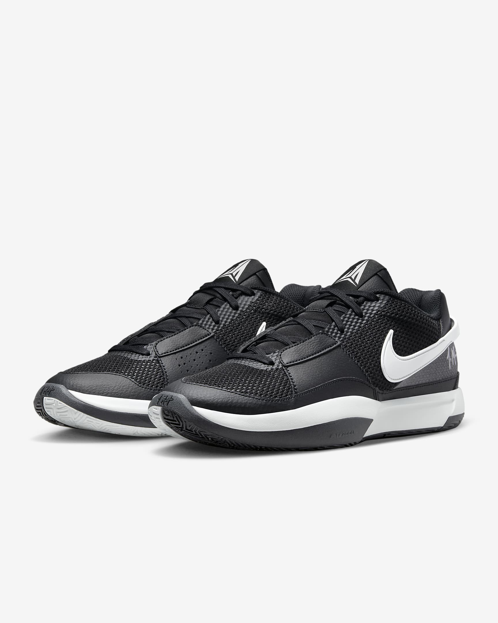 Ja 1 Basketball Shoes - Black/Black/White