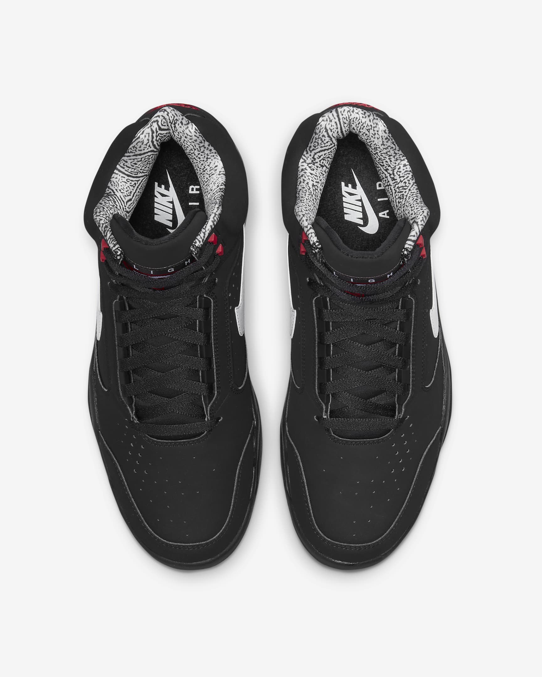 Nike Air Flight Lite Mid Men's Shoes - Black/Varsity Red/White