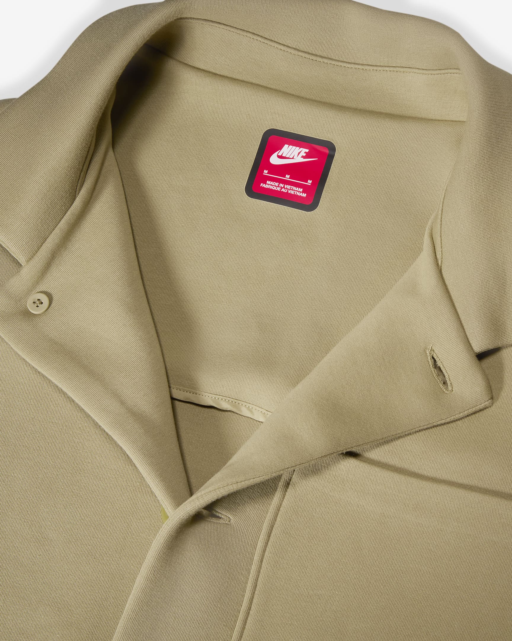 Nike Tech Men's Fleece Shacket - Neutral Olive/Neutral Olive