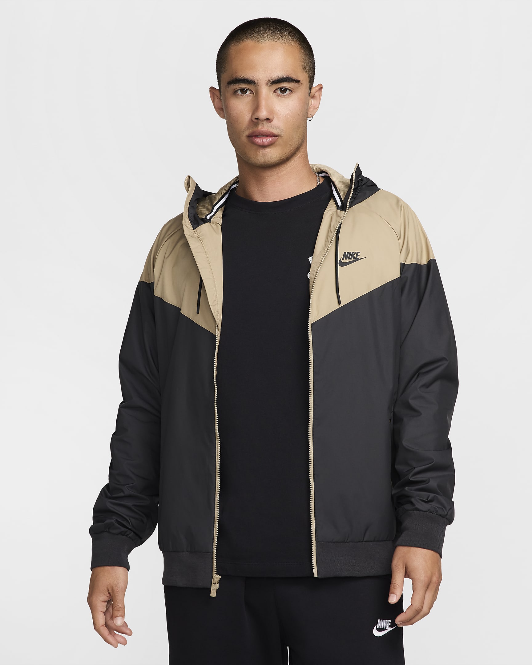 Nike Sportswear Windrunner-jakke til mænd - sort/Khaki/sort